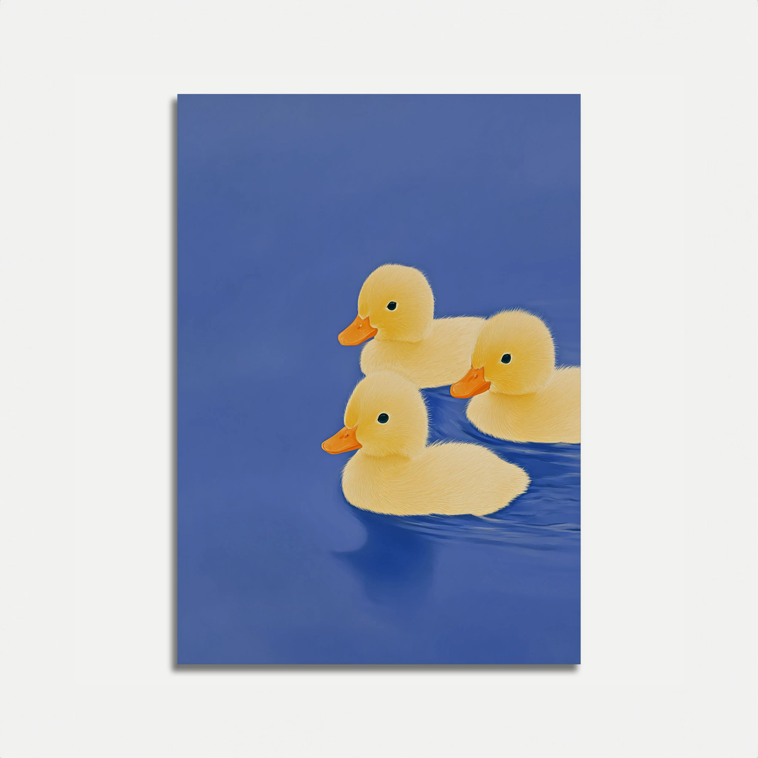 Three Little Ducklings on Water Poster
