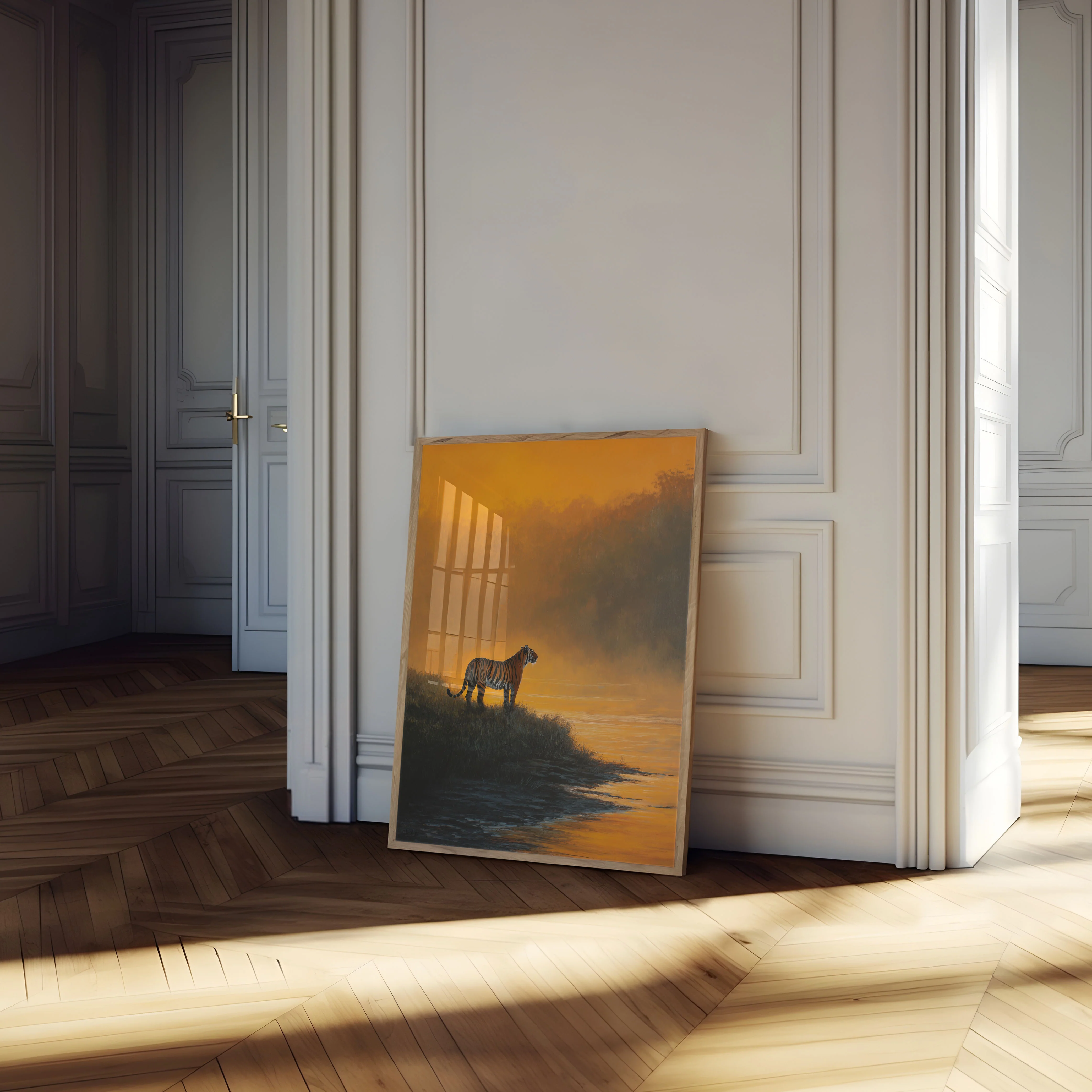 Tiger at Golden Sunset Poster - Image 4