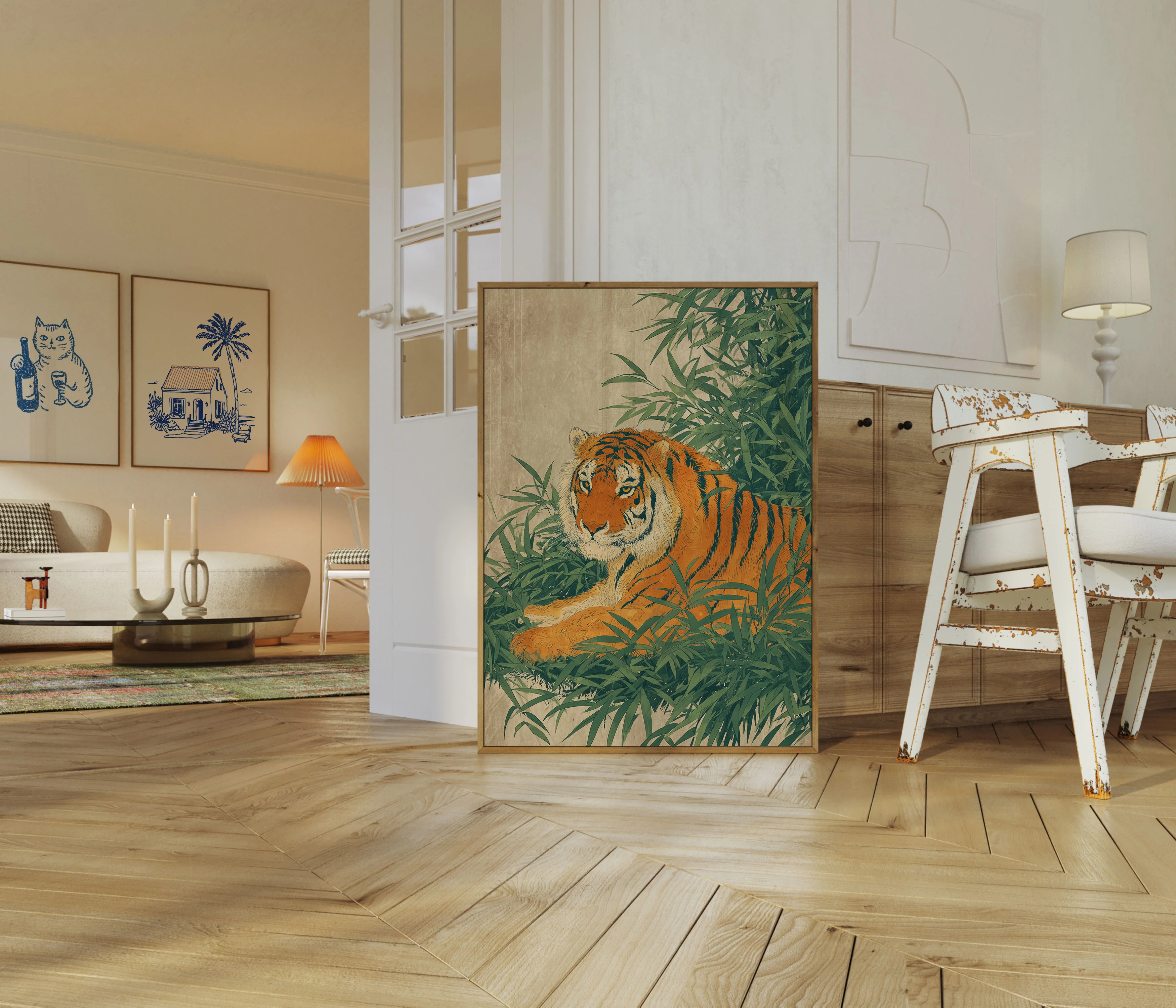 Tiger in Bamboo Forest Poster - Image 5