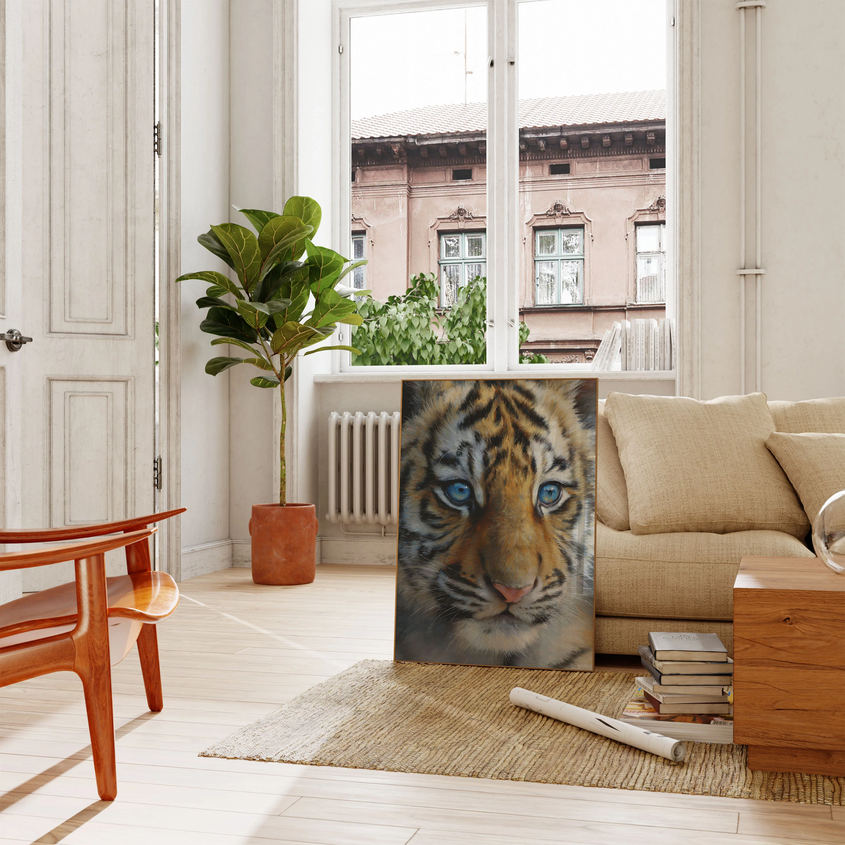 Tiger with Blue Eyes Poster - Image 2
