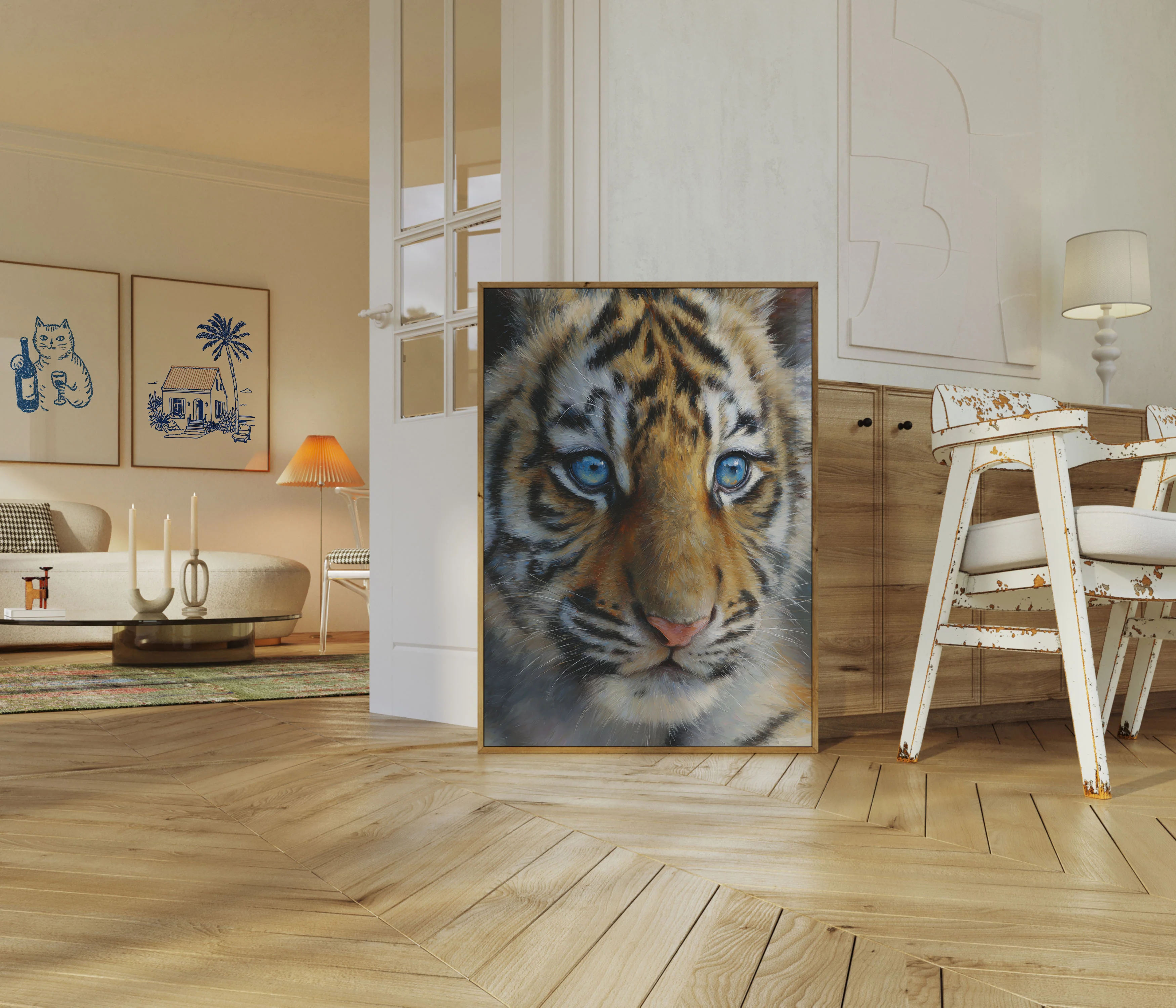 Tiger with Blue Eyes Poster - Image 5