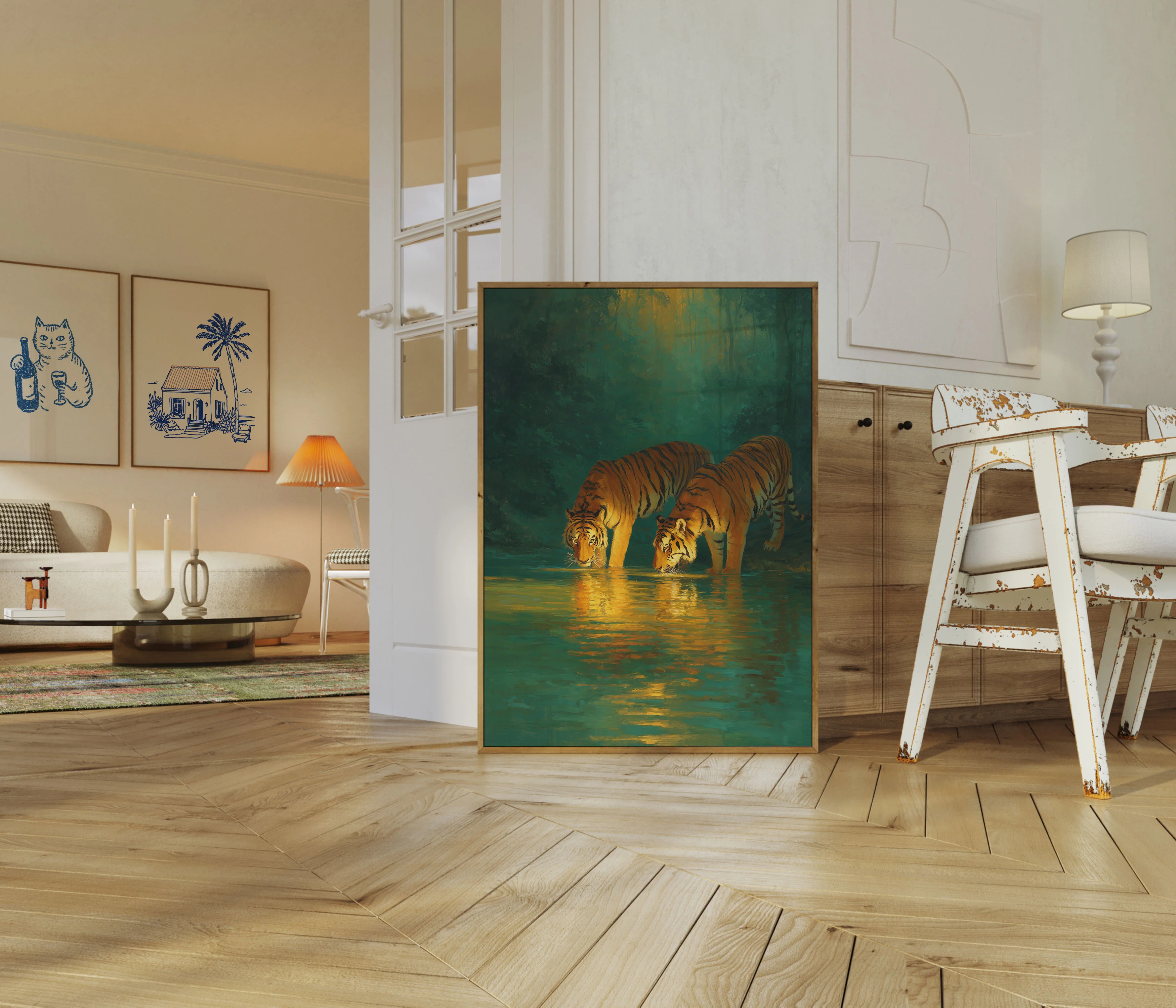 Tigers at the River Poster - Image 5