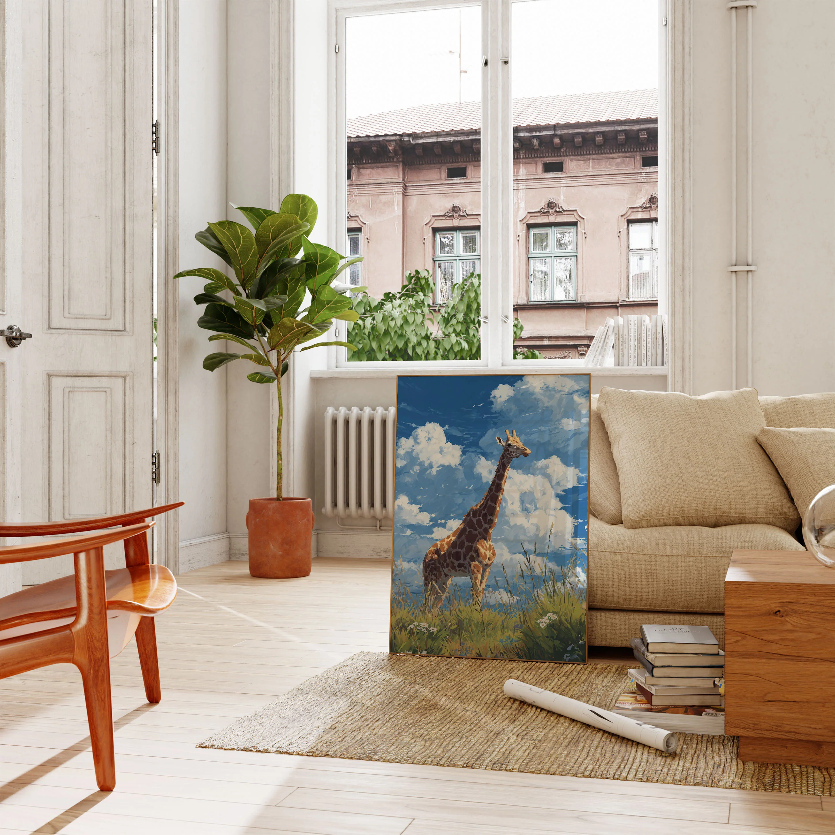Towering Giraffe Prairie Poster - Image 2