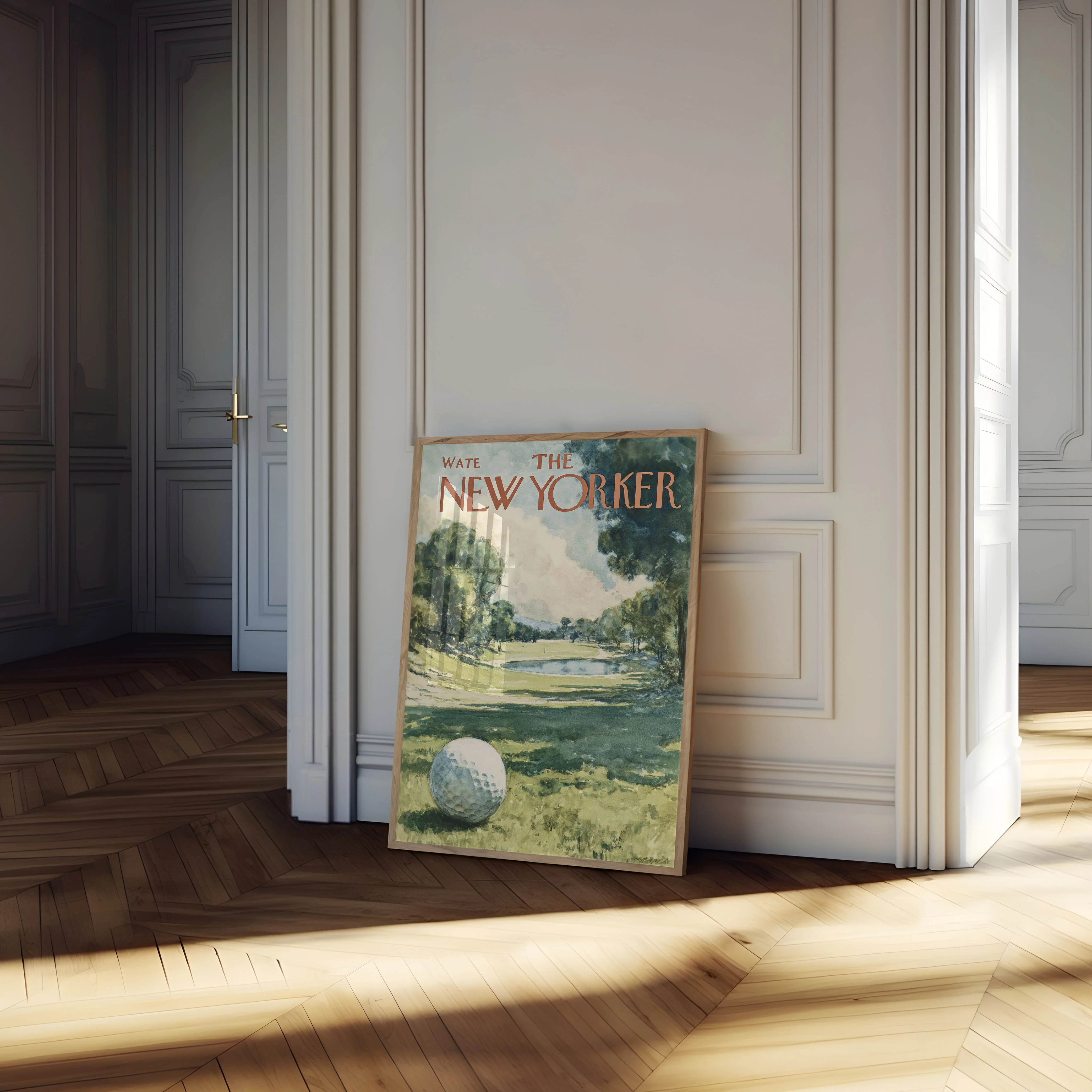 Tranquil Golf Course New Yorker Poster - Image 4