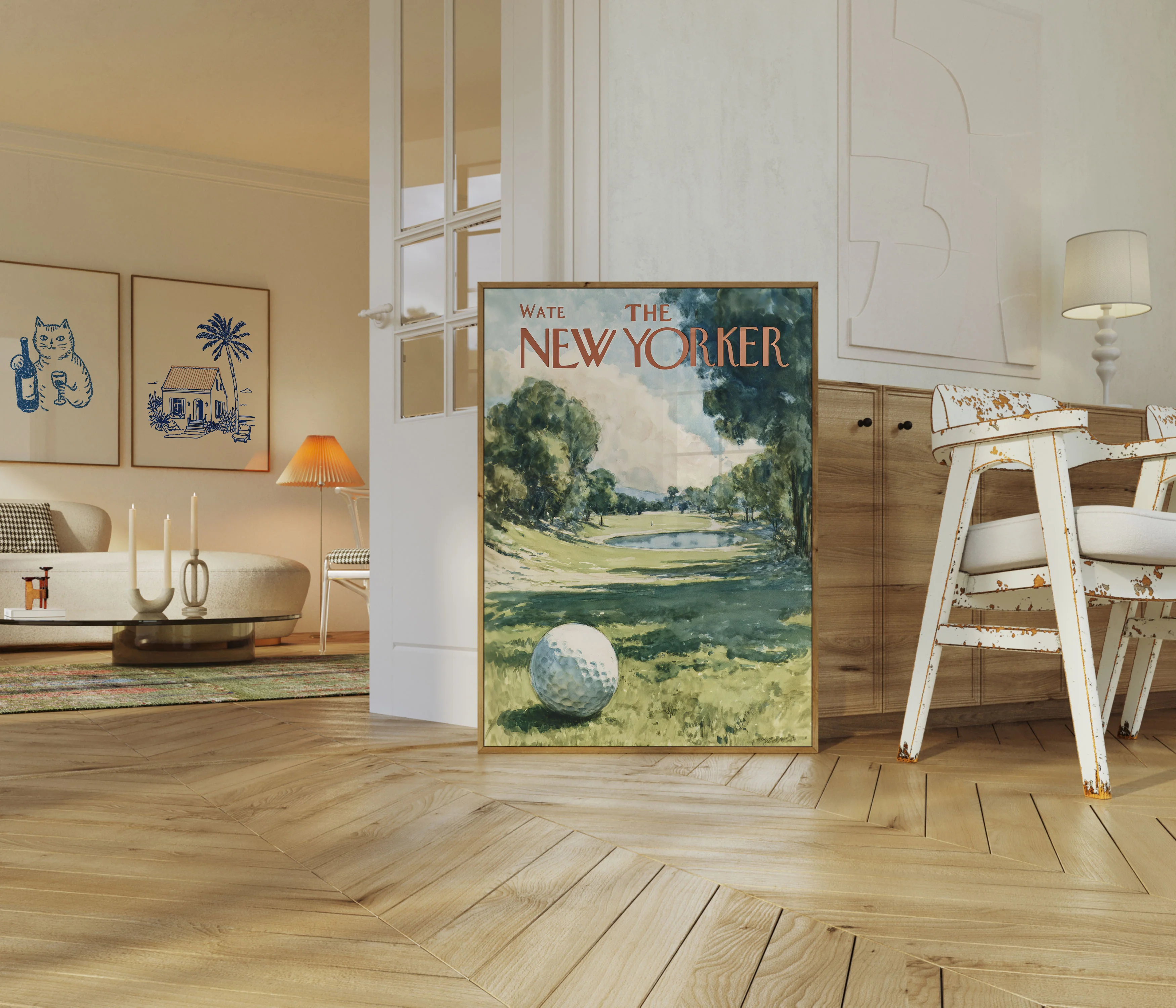 Tranquil Golf Course New Yorker Poster - Image 5