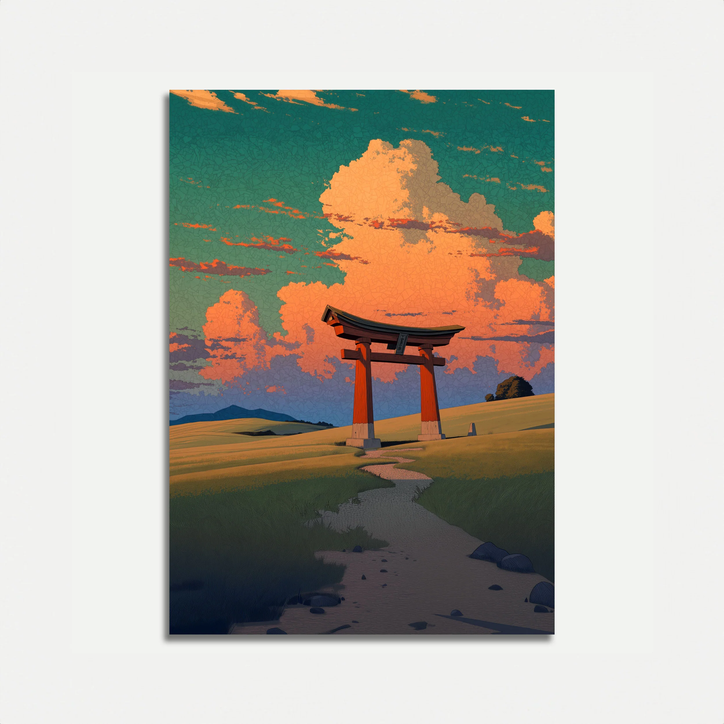 Tranquil Japanese Torii Gate Poster