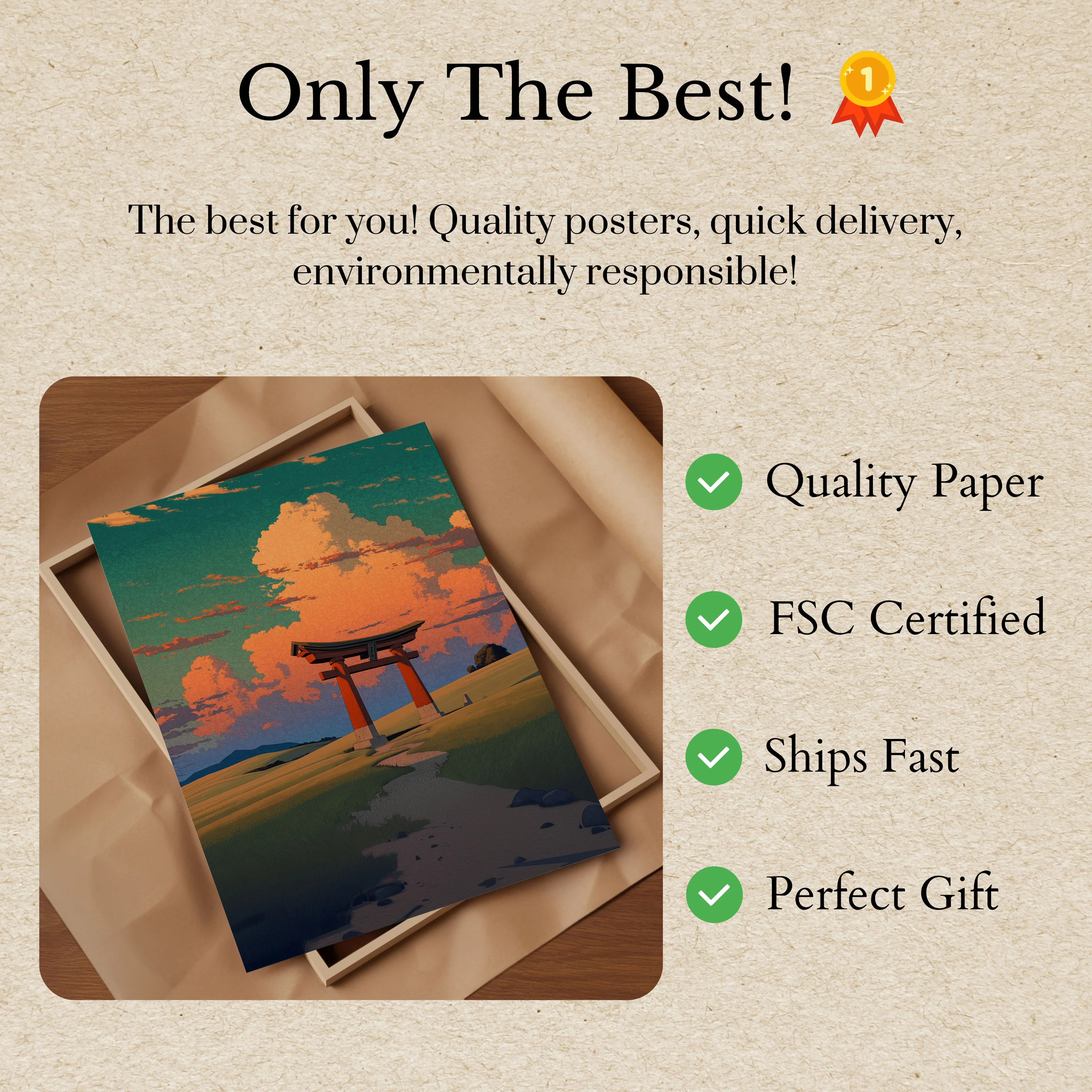 Tranquil Japanese Torii Gate Poster - Image 3