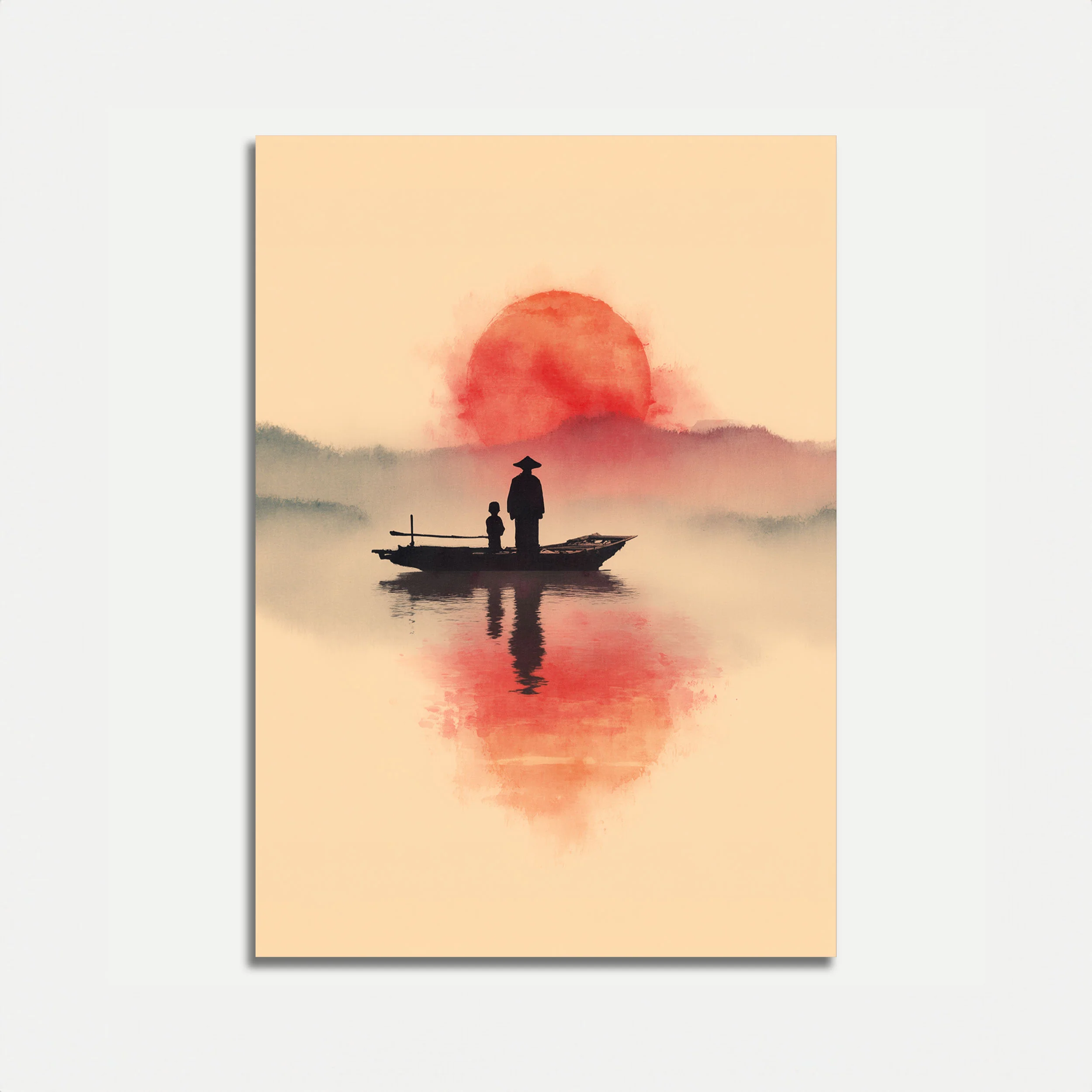 Tranquil Sunrise River Poster