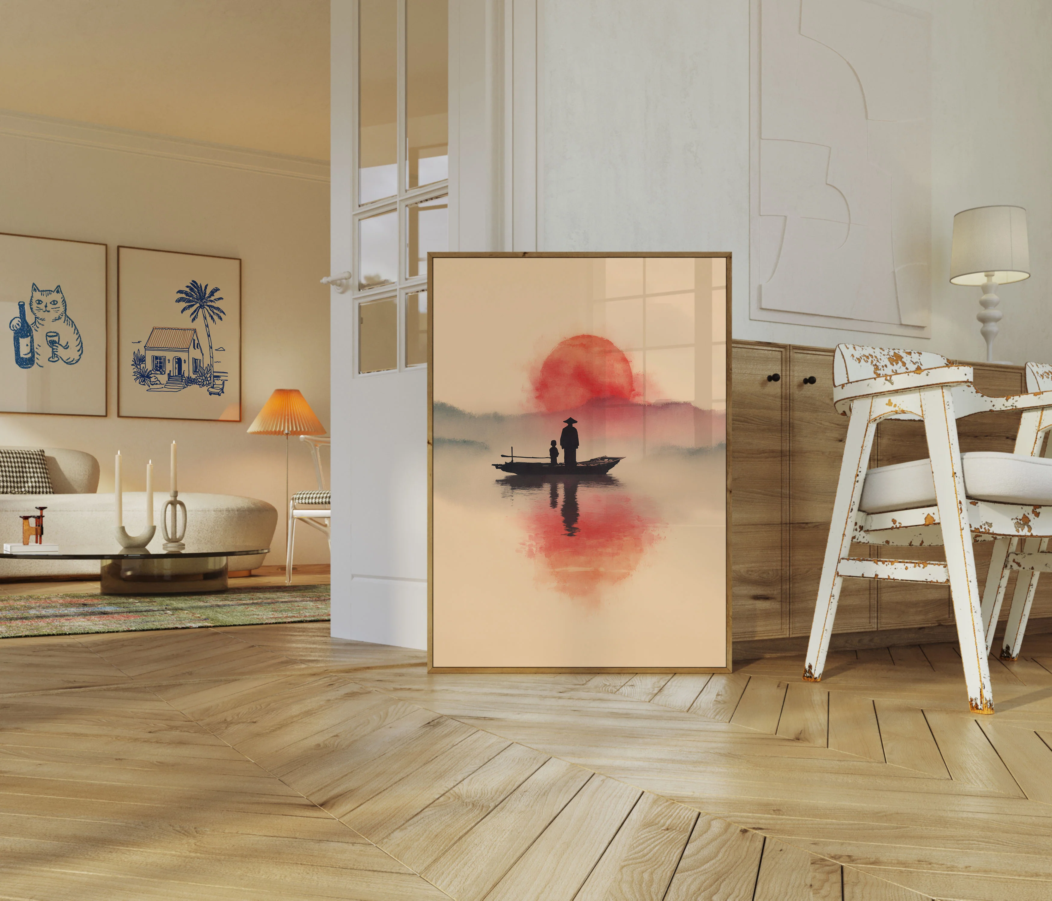 Tranquil Sunrise River Poster - Image 5