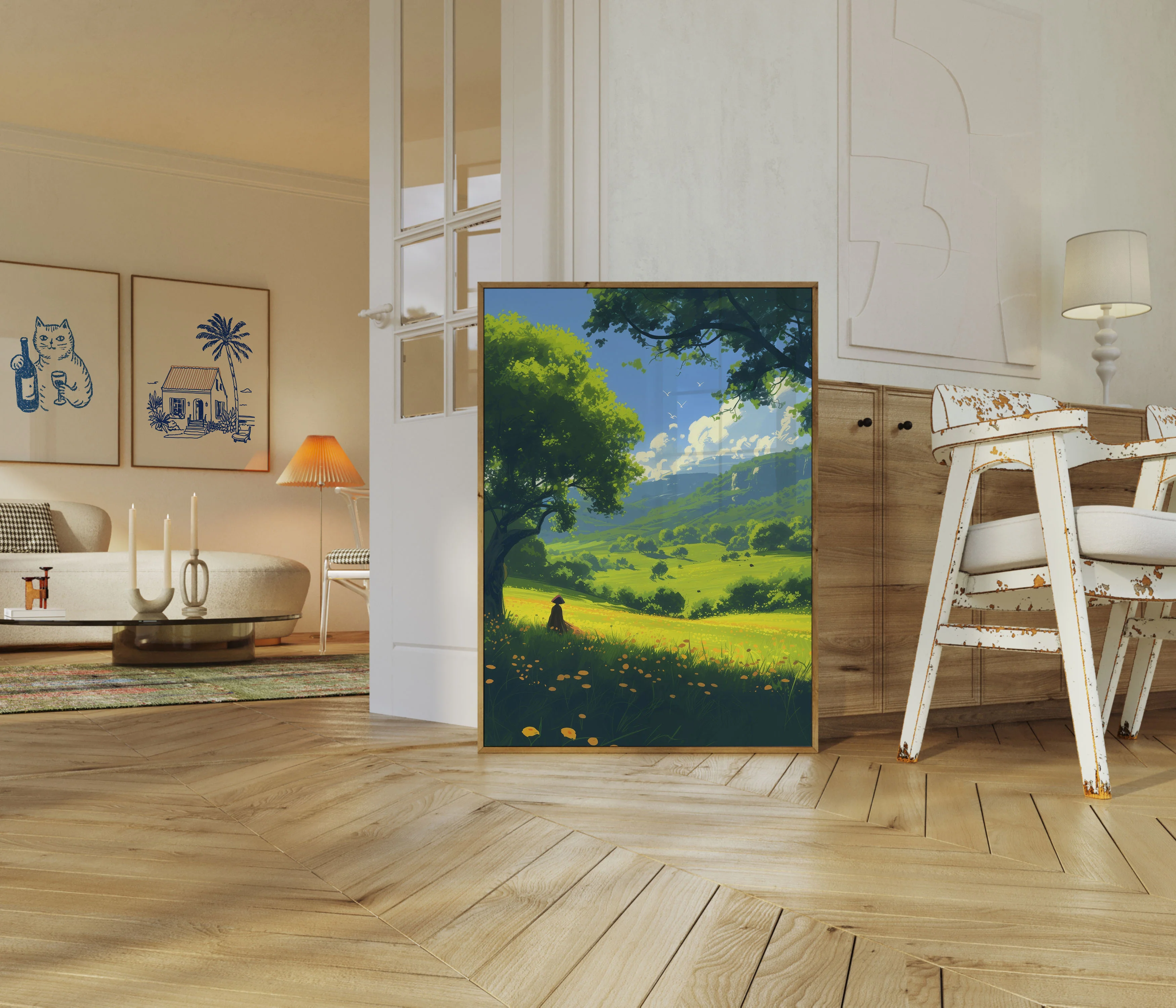 Tranquil Valley Landscape Poster - Image 4