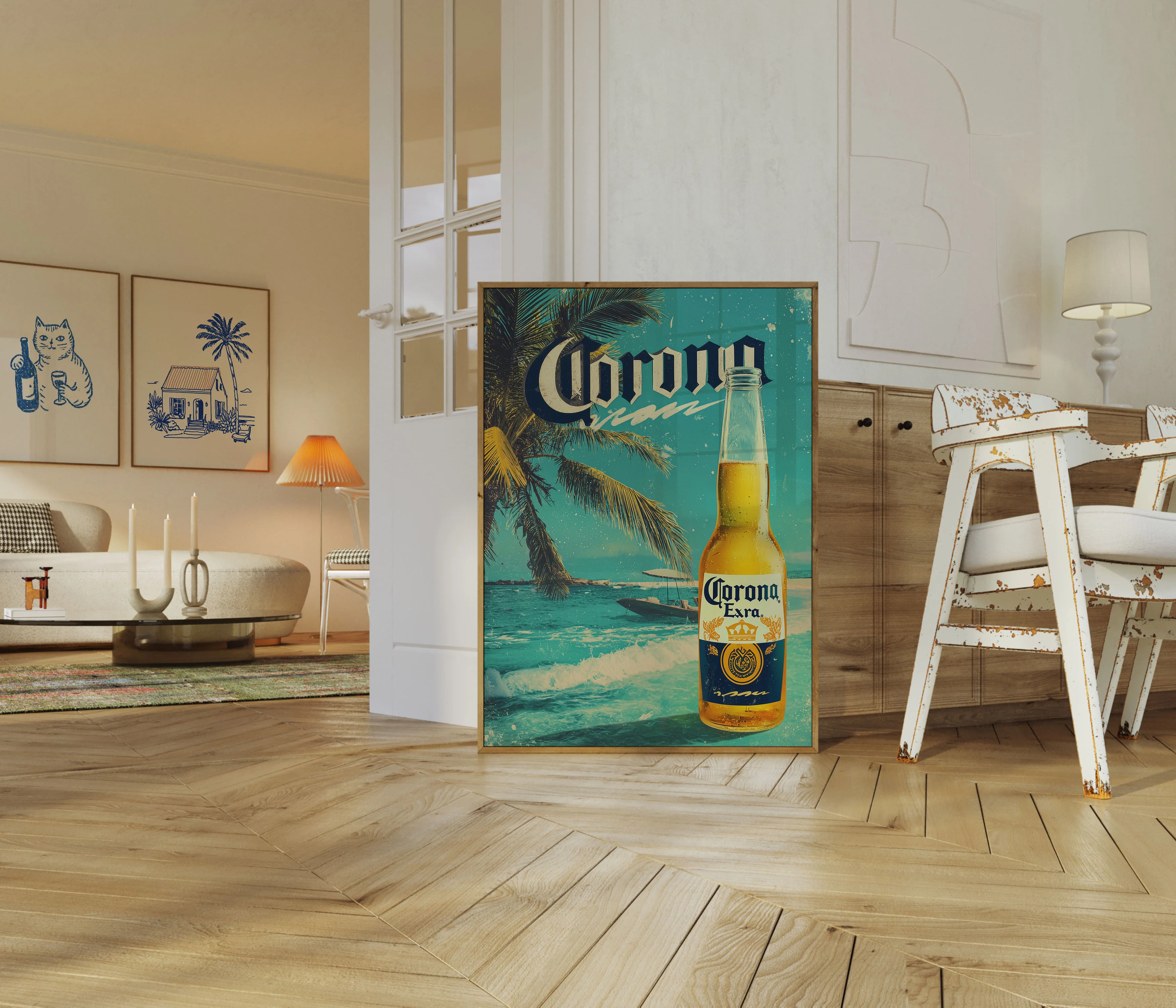 Tropical Corona Beach Sunset Poster - Image 5