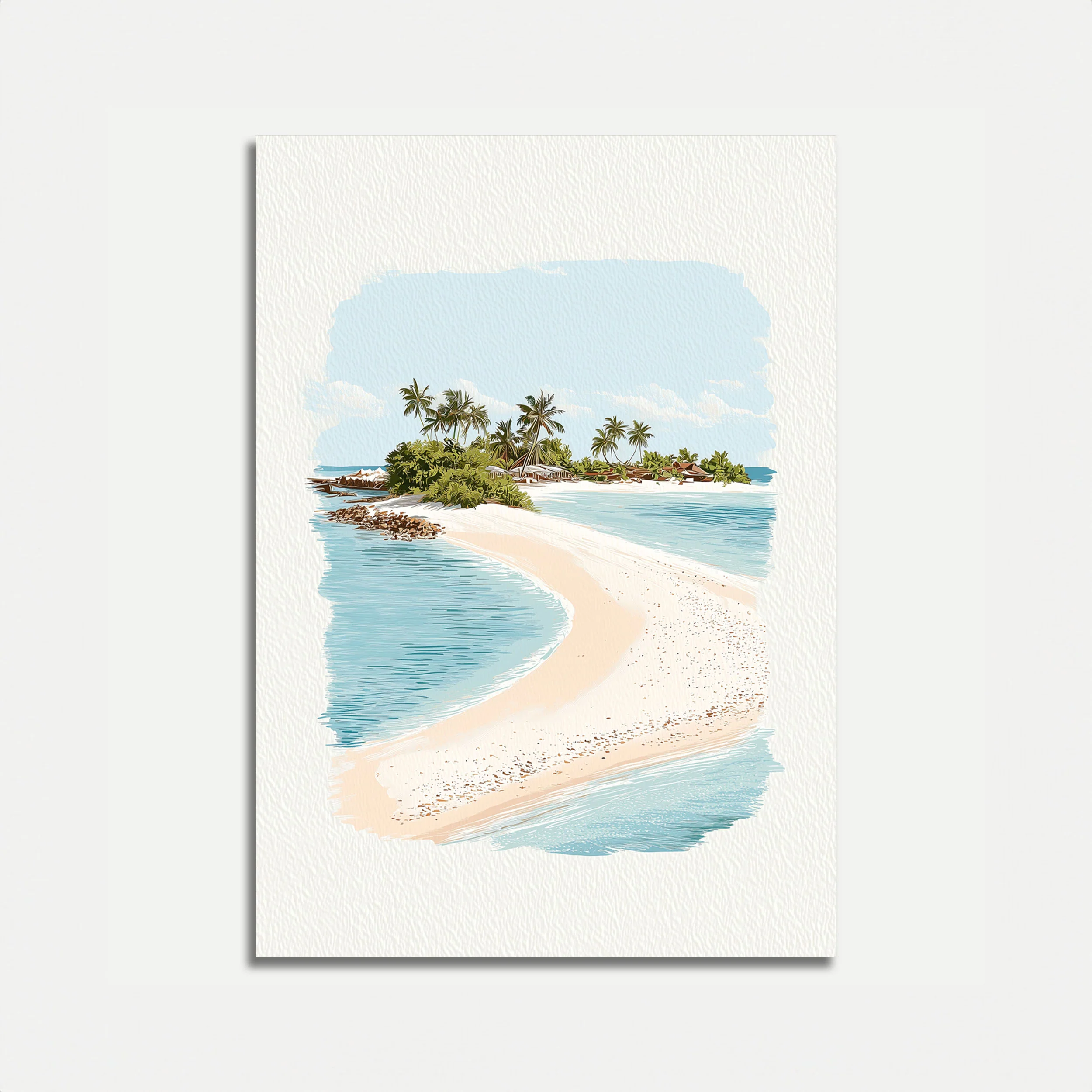 Tropical Island Paradise Poster