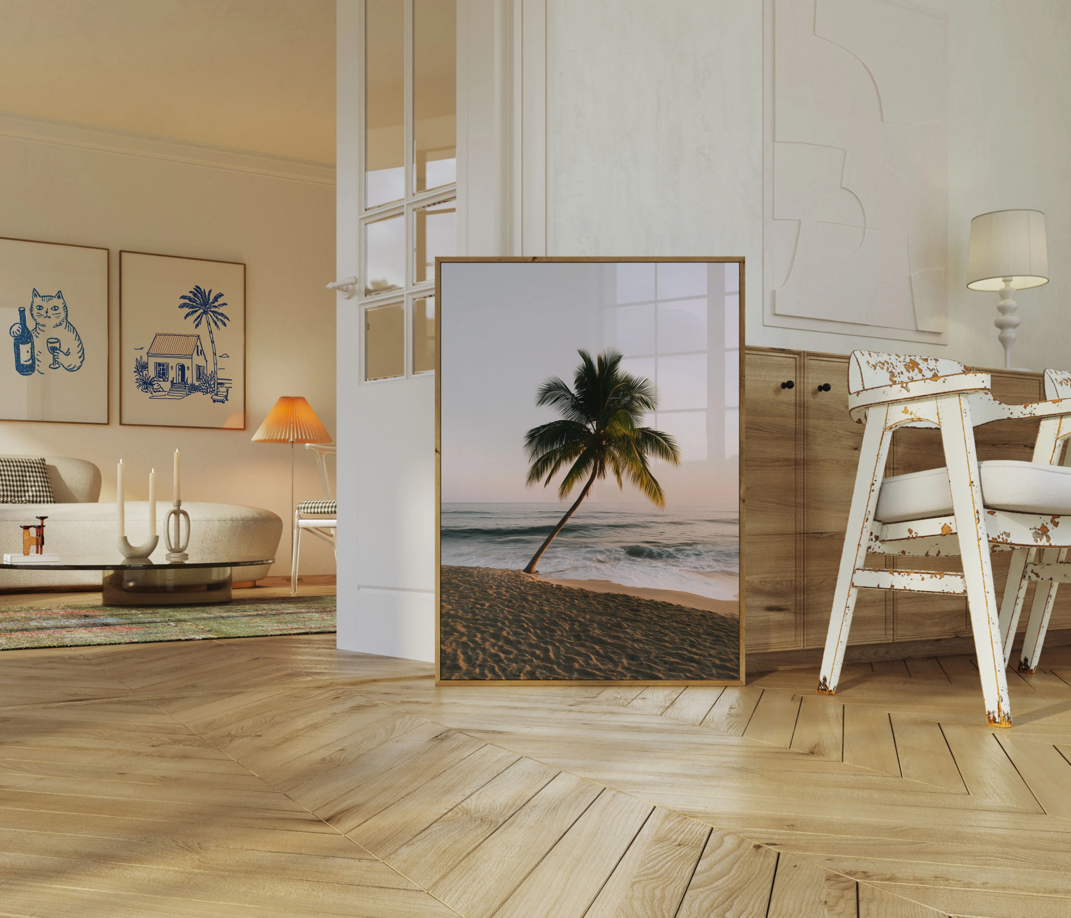 Tropical Palm Beach Sunset Poster - Image 5