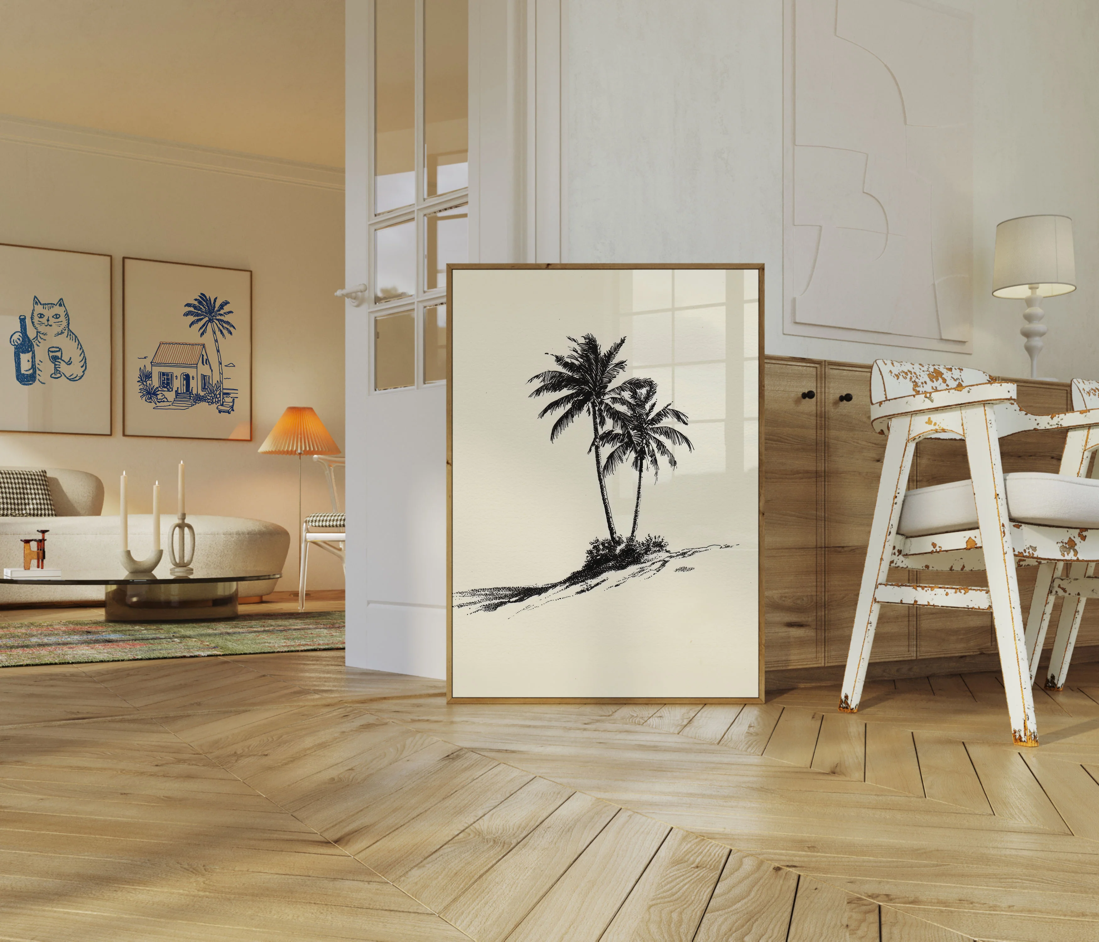 Tropical Palm Trees on Beach Poster - Image 5