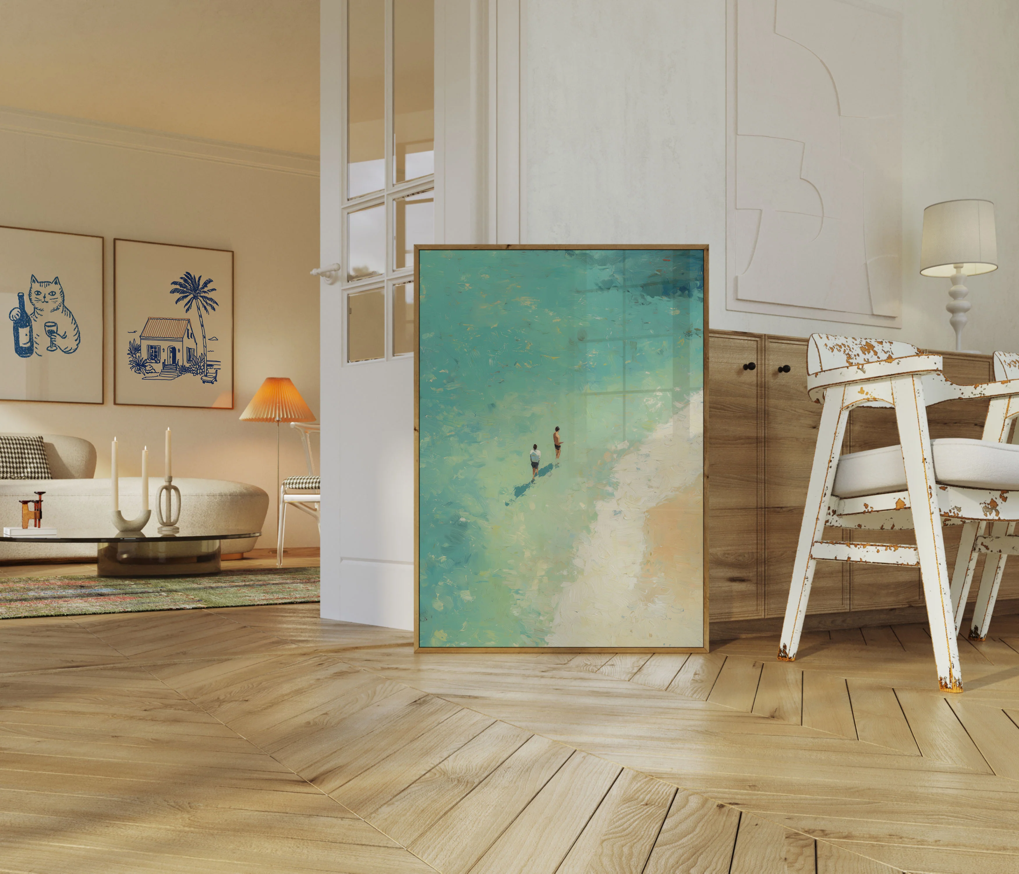 Tropical Paradise Beach Wading Poster - Image 5