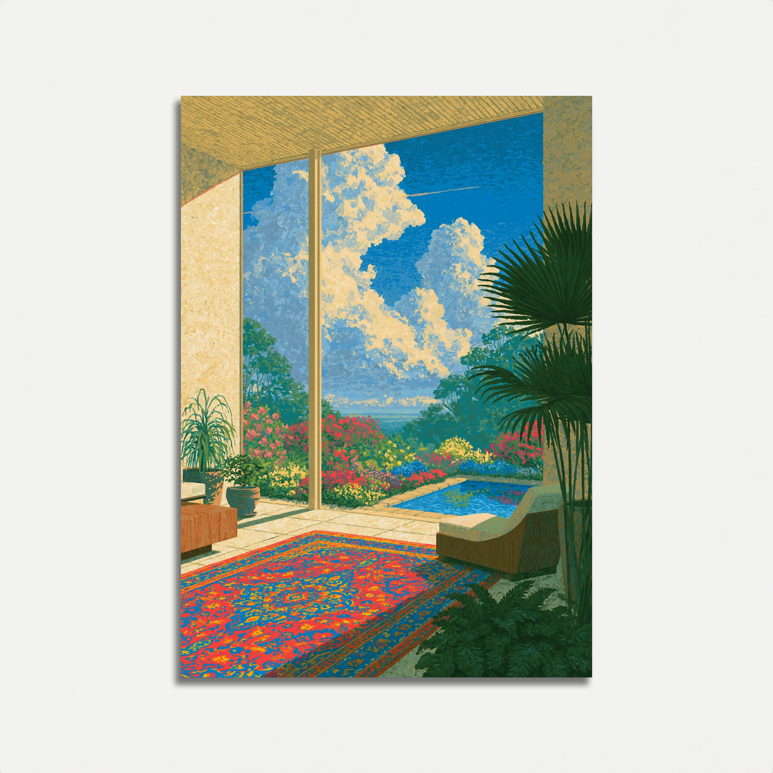 Tropical Paradise Garden View Poster