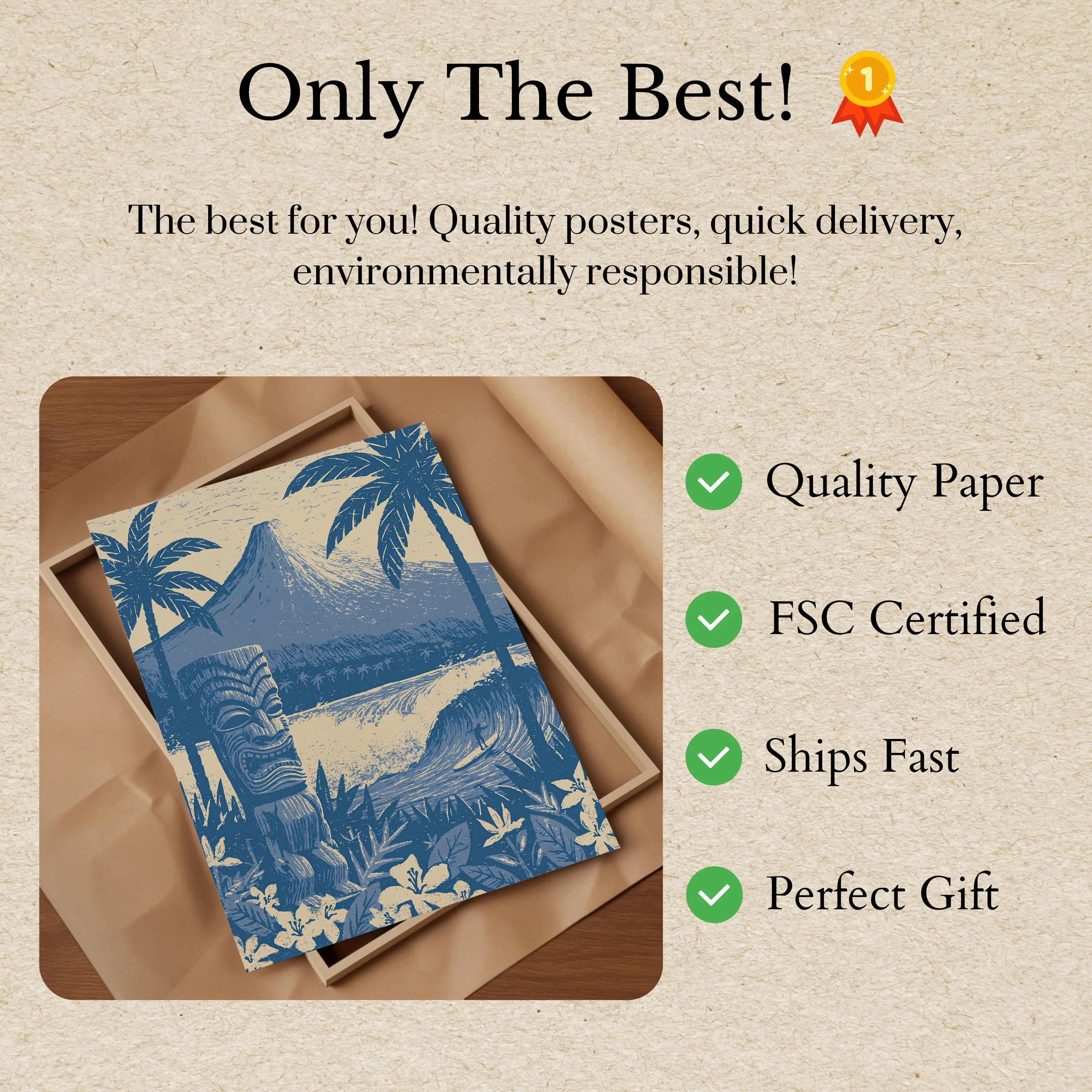 Tropical Paradise Mountain Poster - Image 3