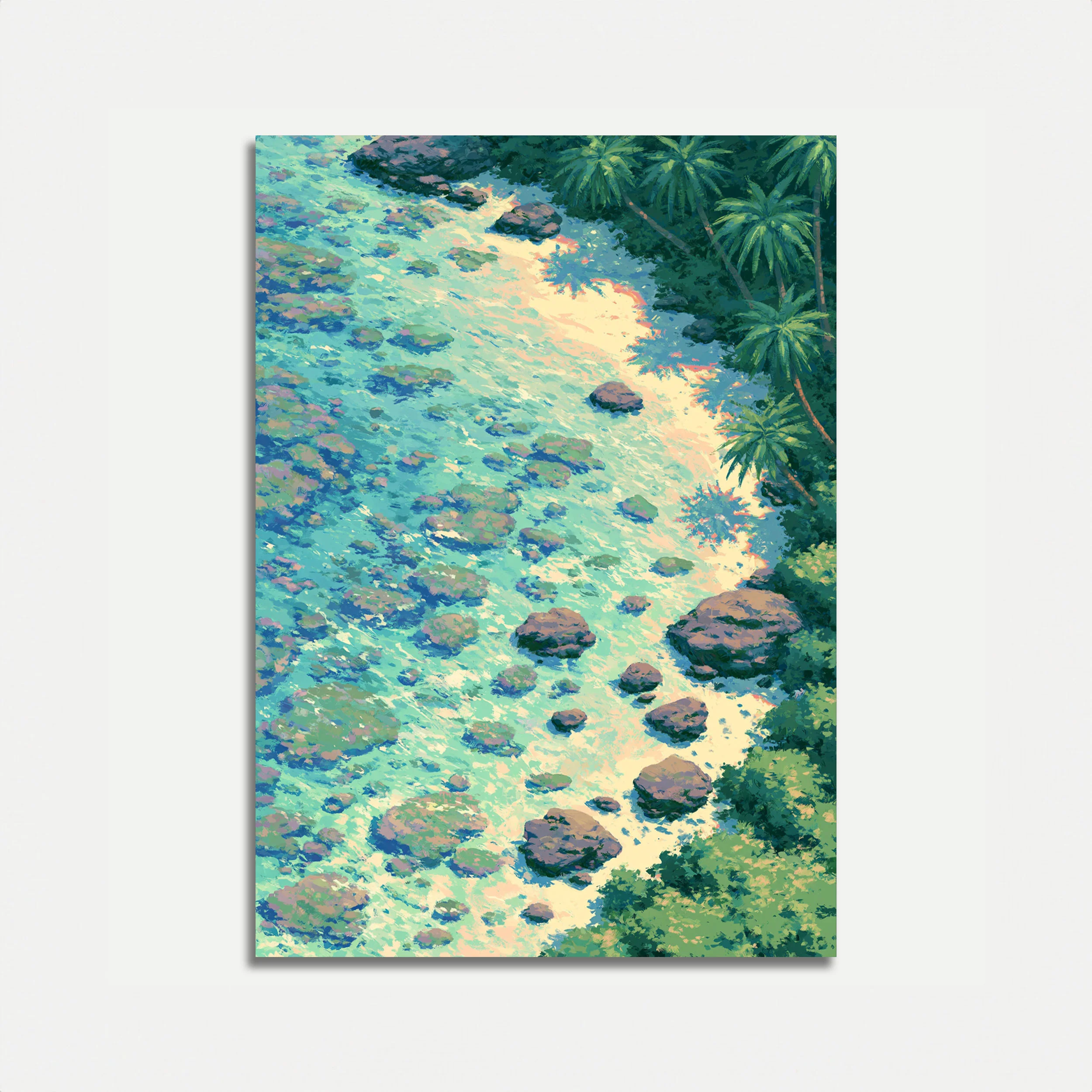 Tropical River Paradise Poster