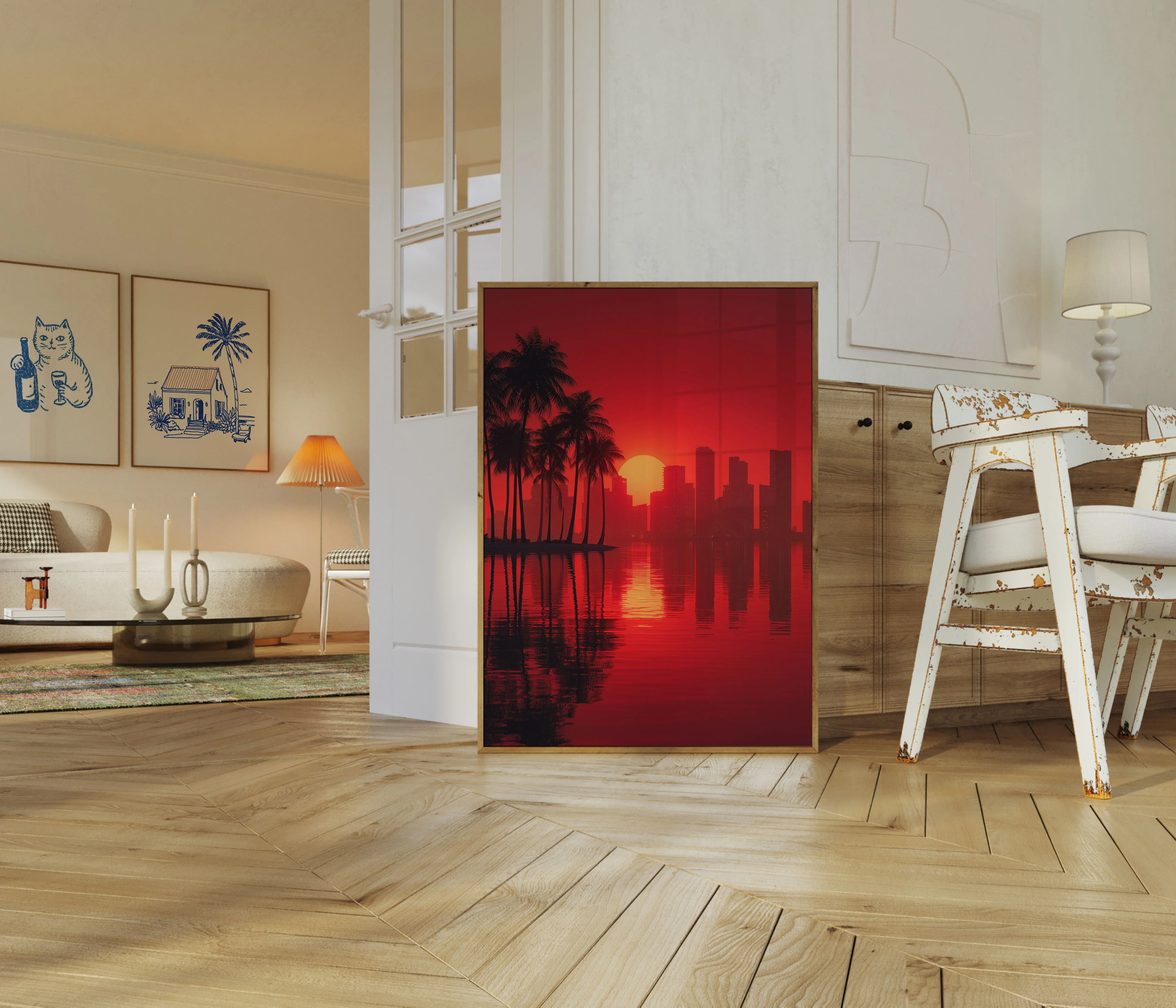 Tropical Sunset City Poster - Image 5