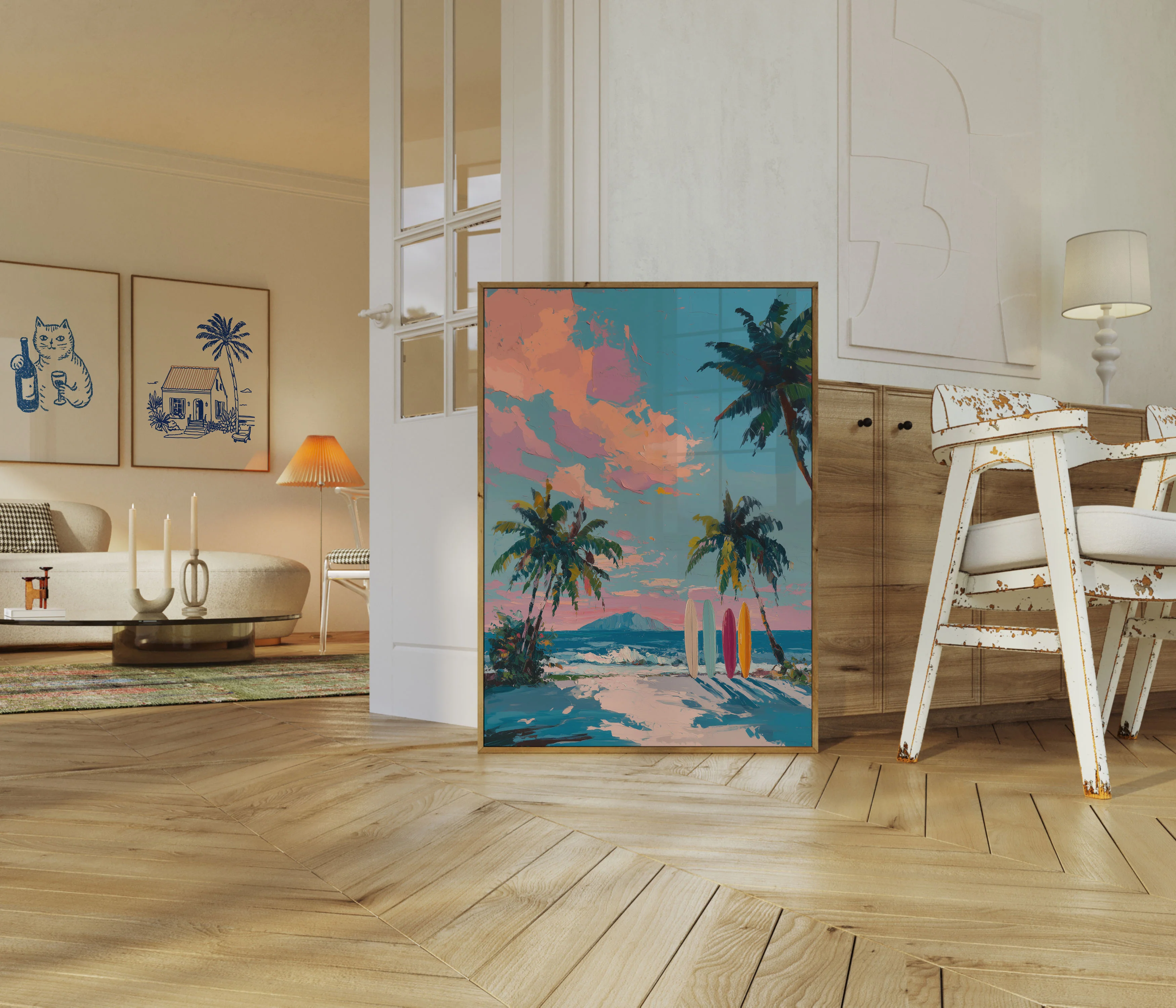 Tropical Sunset Surfing Paradise Poster - Image 5