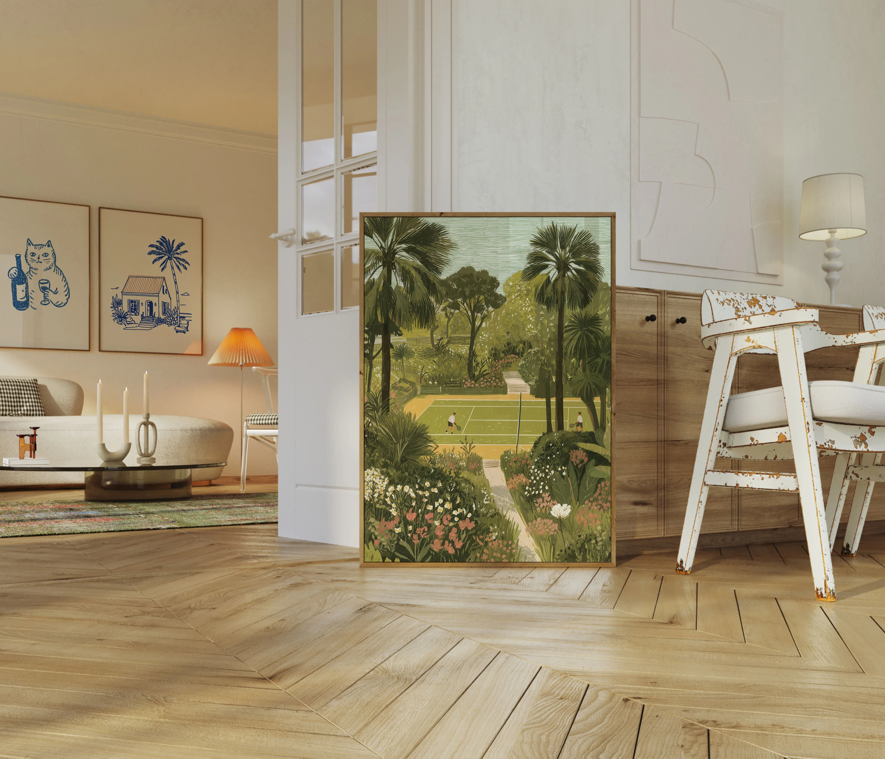 Tropical Tennis Garden Poster - Image 5