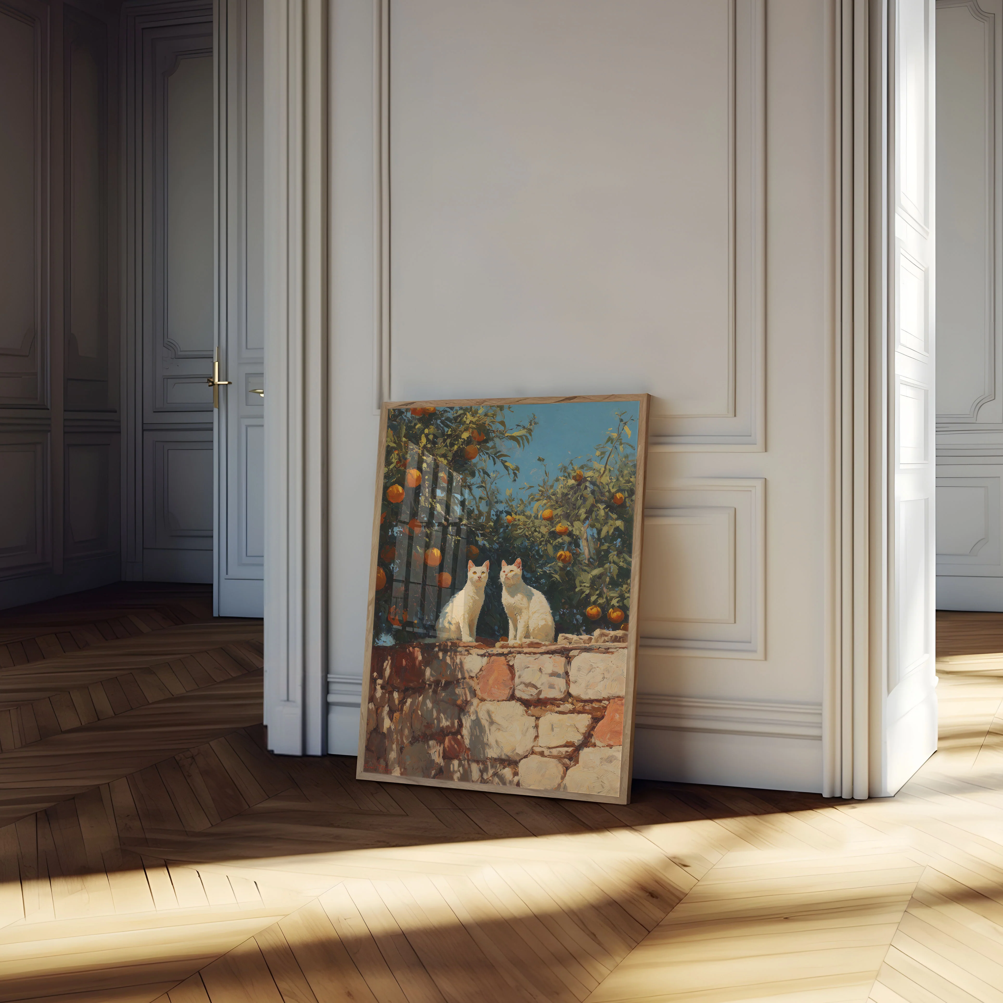 Two Cats in Orange Grove Poster - Image 4