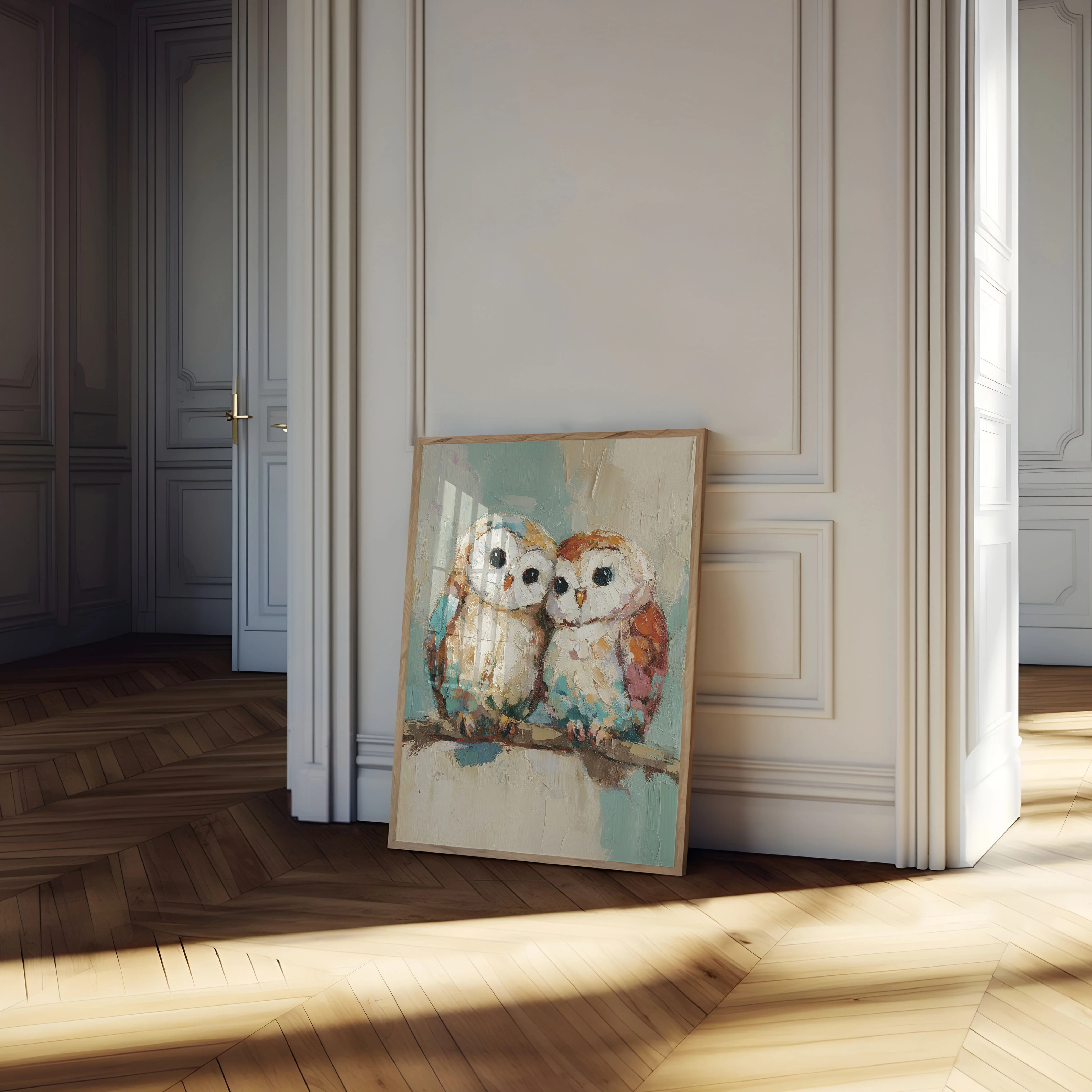 Two Owls Together Poster - Image 4