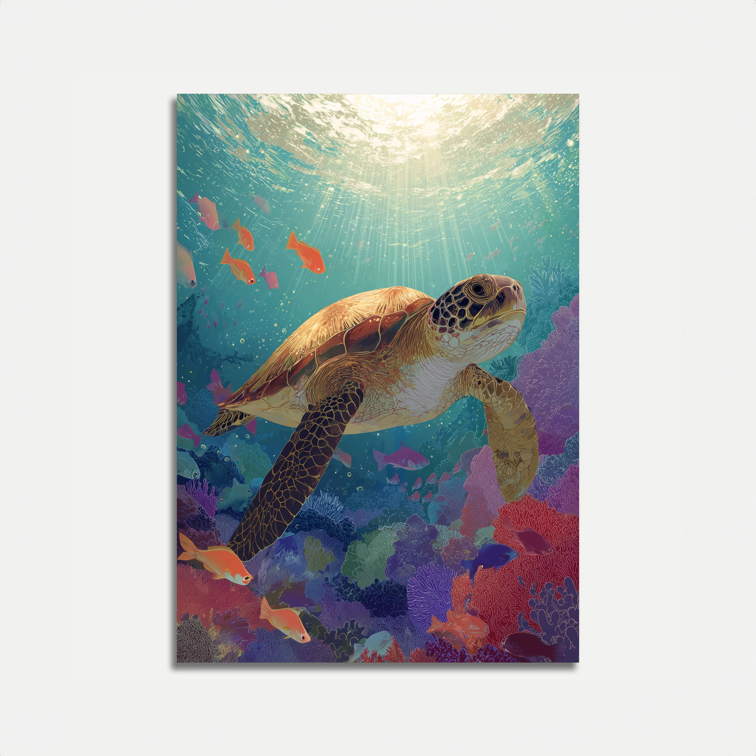 Underwater Sea Turtle Sanctuary Poster
