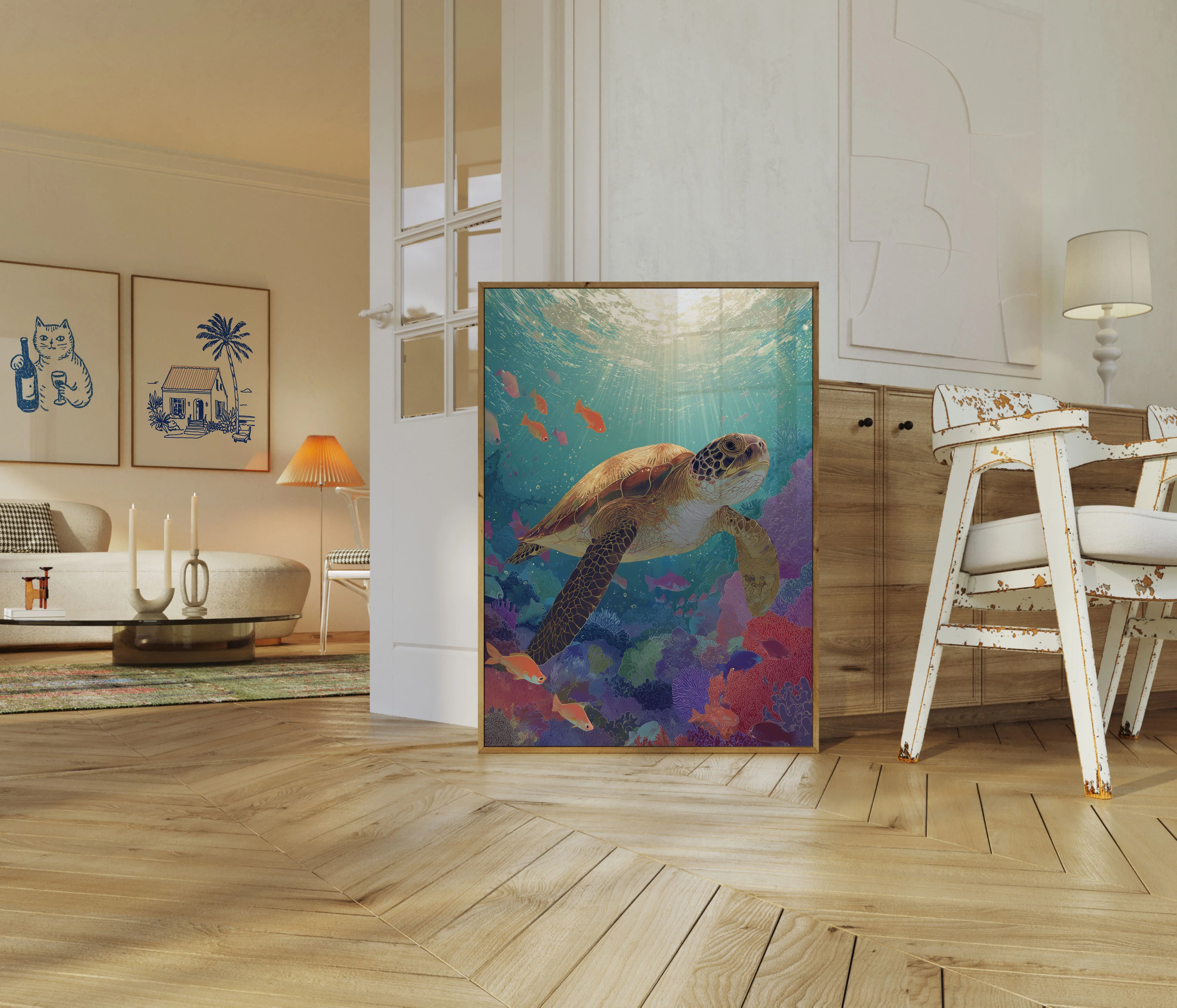 Underwater Sea Turtle Sanctuary Poster - Image 5