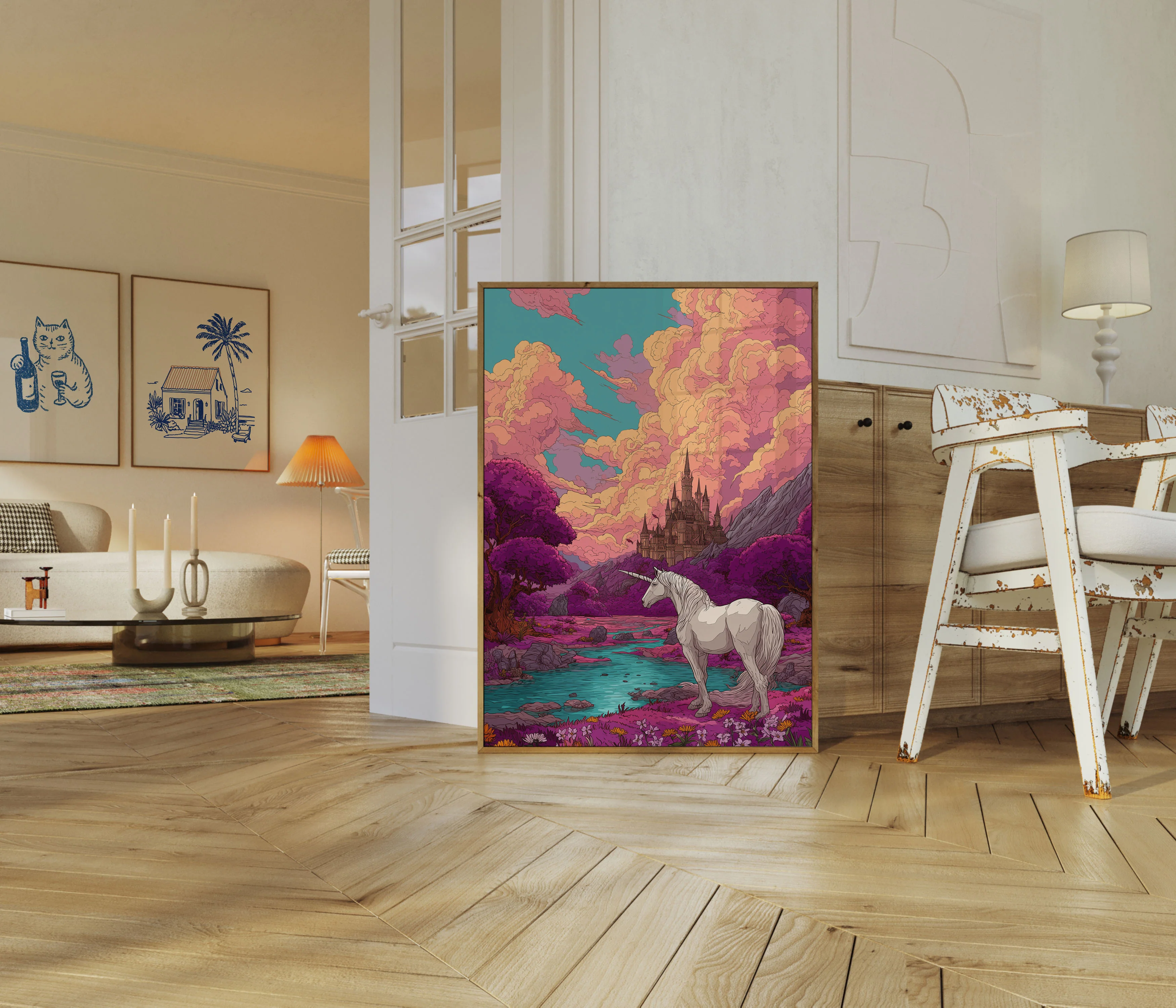 Unicorn Castle Fantasy Poster - Image 5