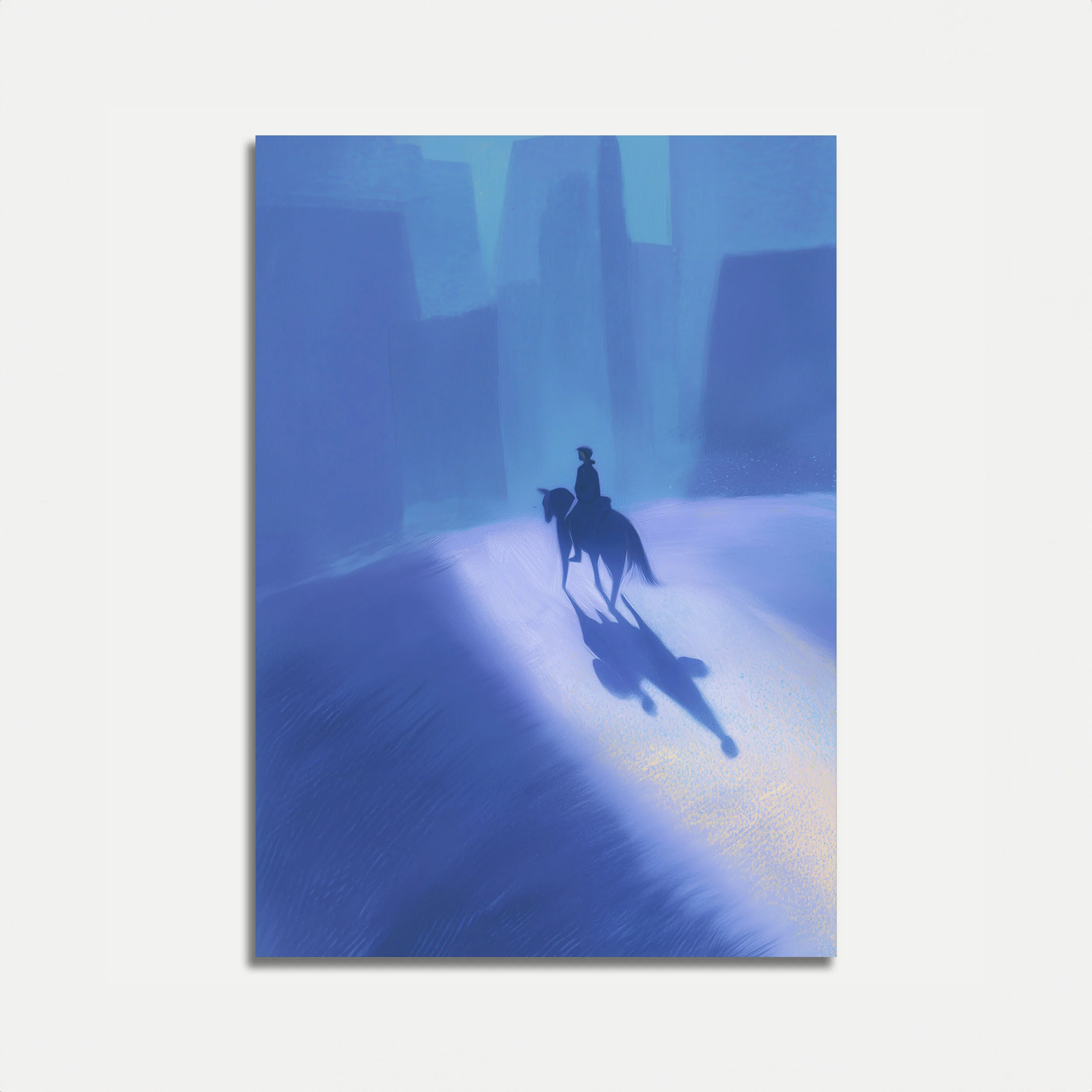 Urban Horseback Silhouette Poster