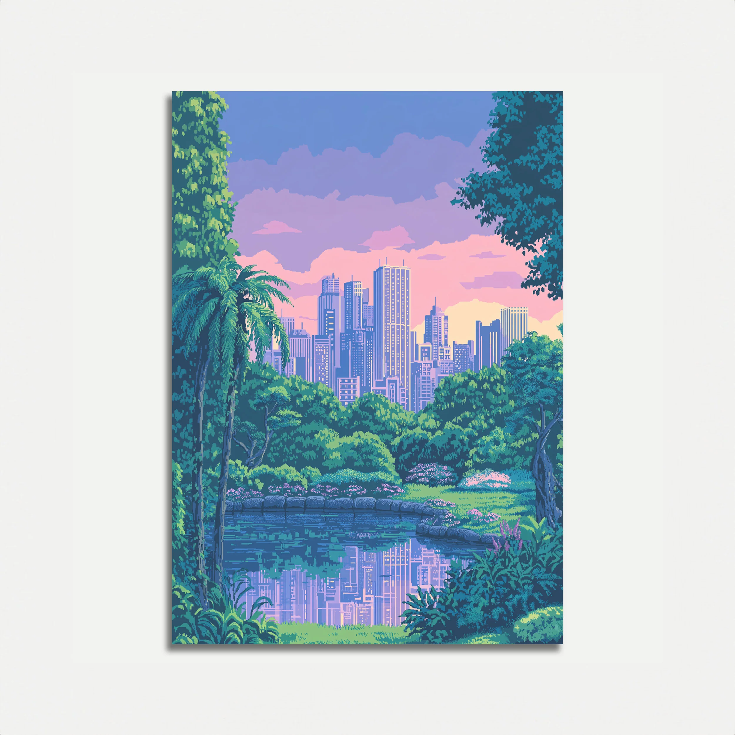 Urban Jungle Cityscape Poster