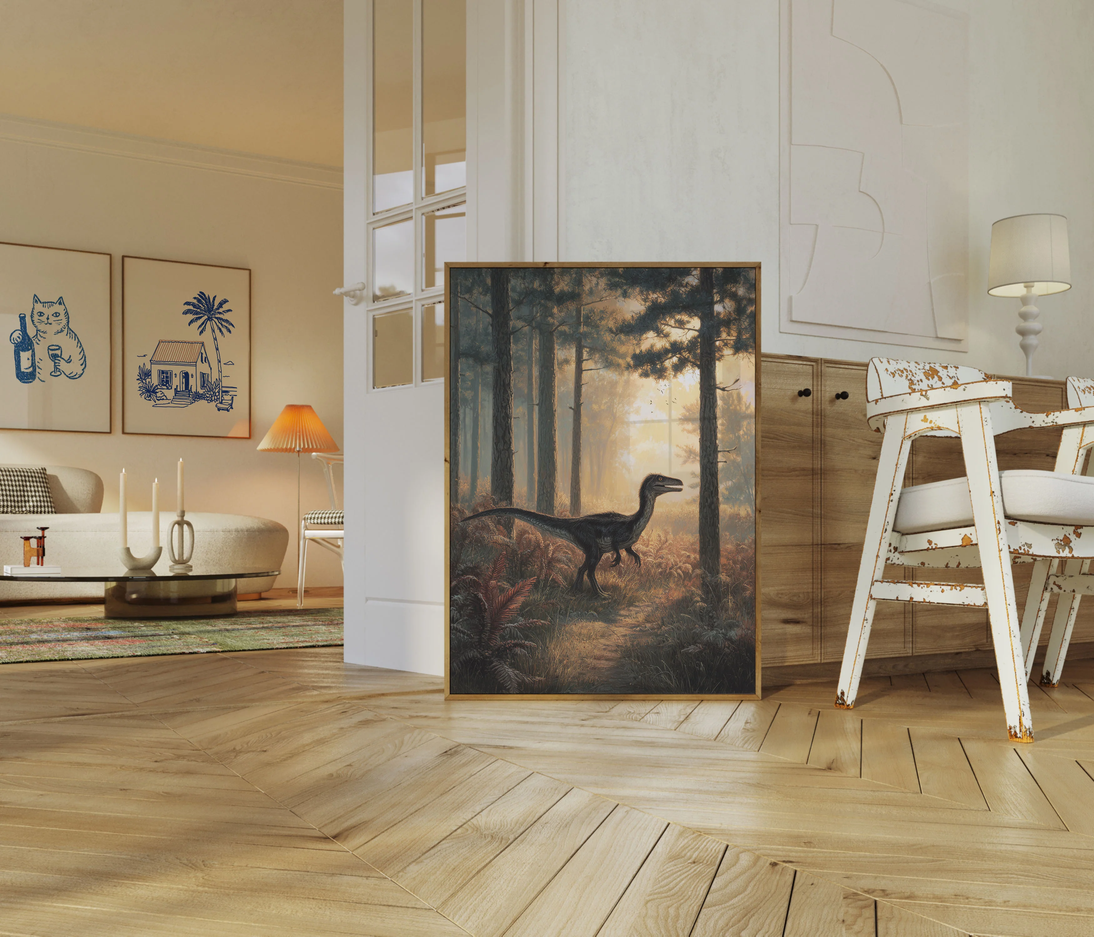 Velociraptor Forest Dawn Poster - Image 5