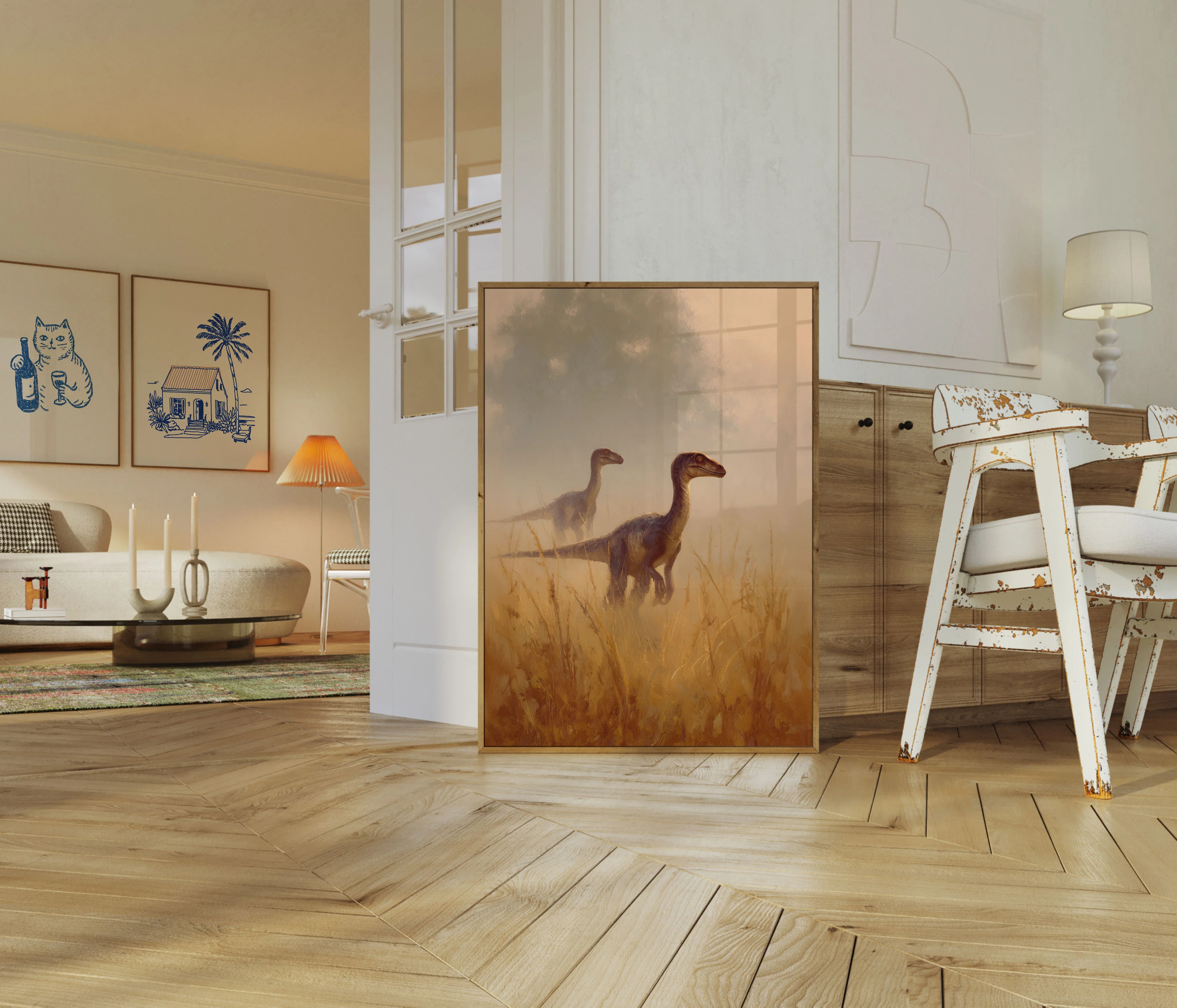 Velociraptor Grasslands Prehistoric Poster - Image 5