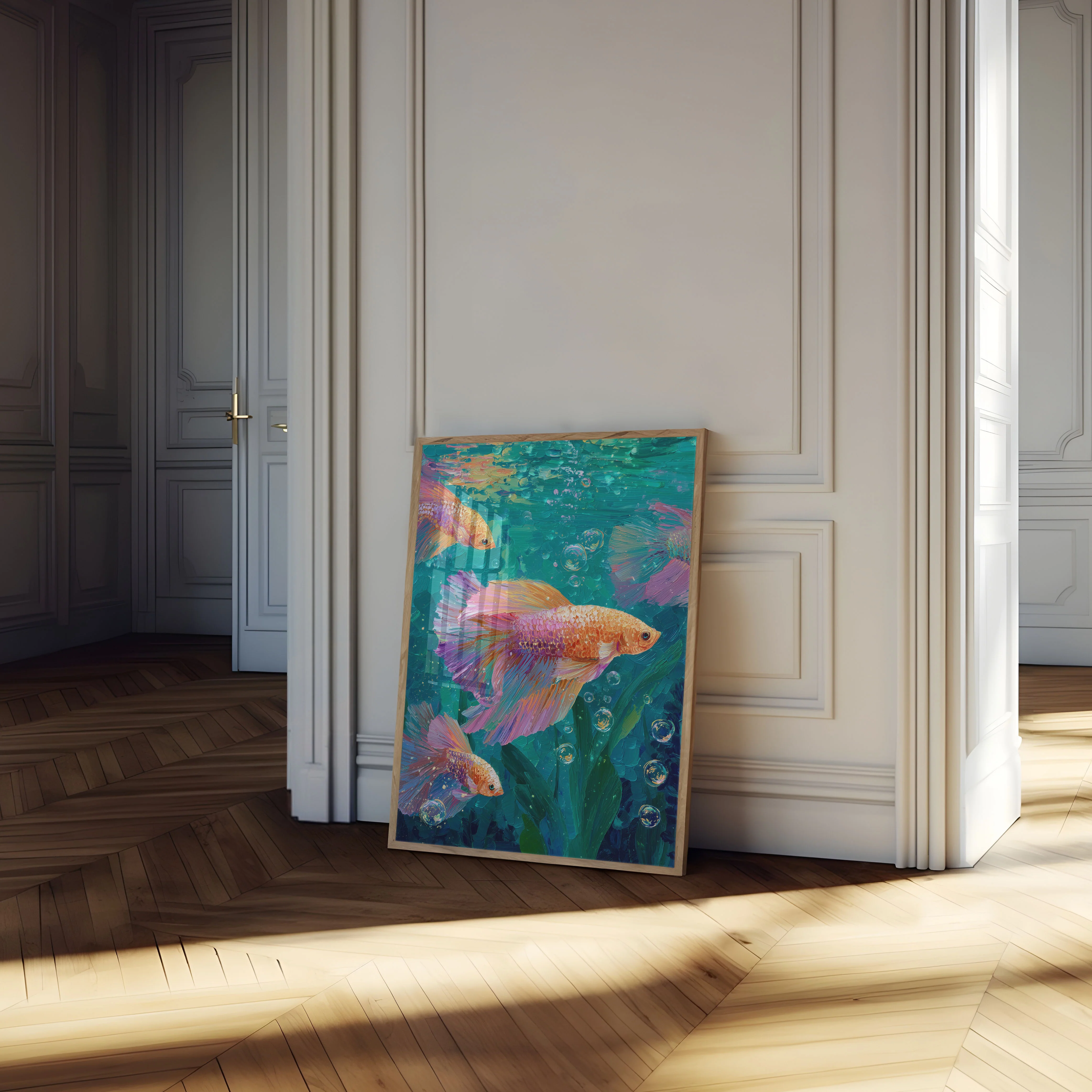Vibrant Betta Fish Underwater Poster - Image 4