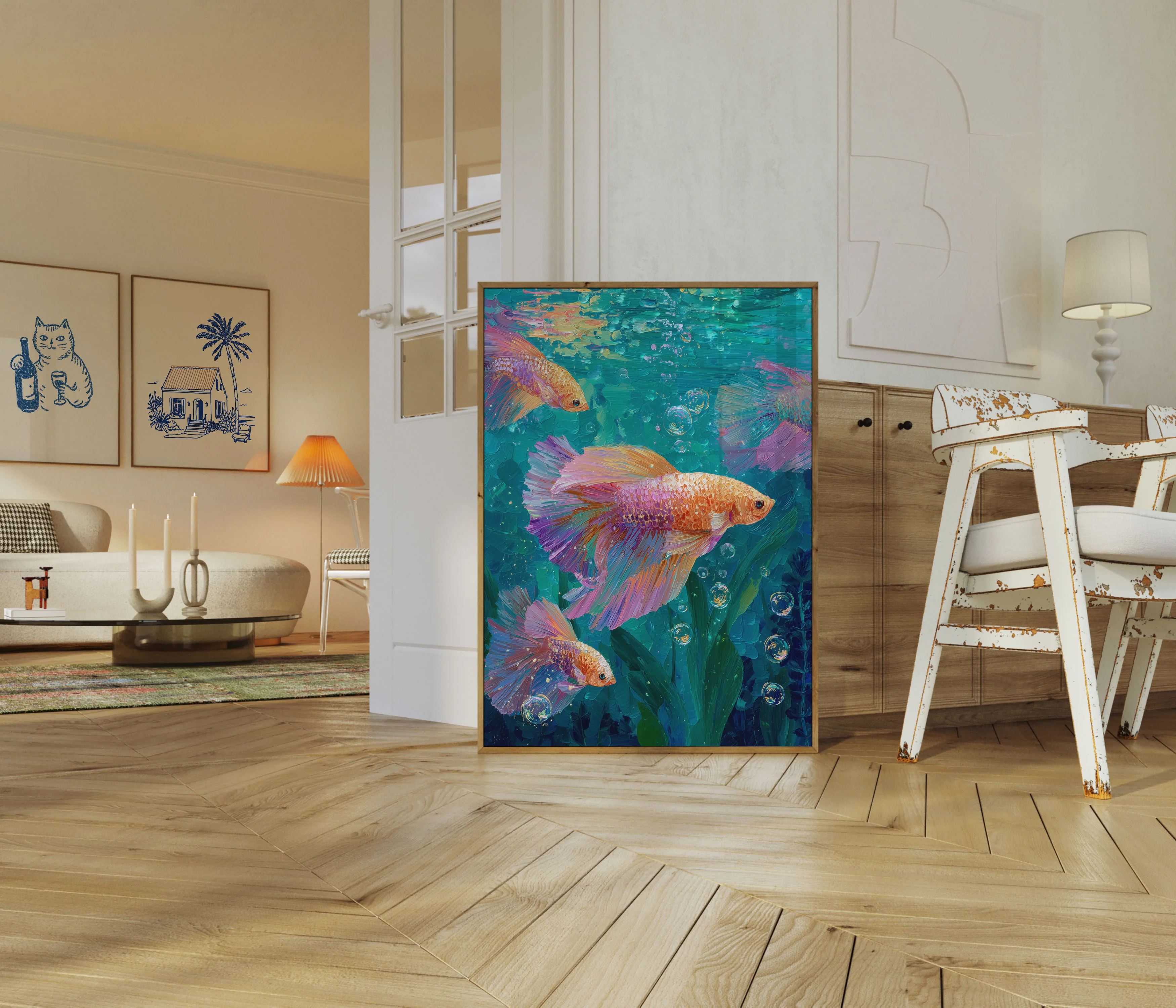 Vibrant Betta Fish Underwater Poster - Image 5