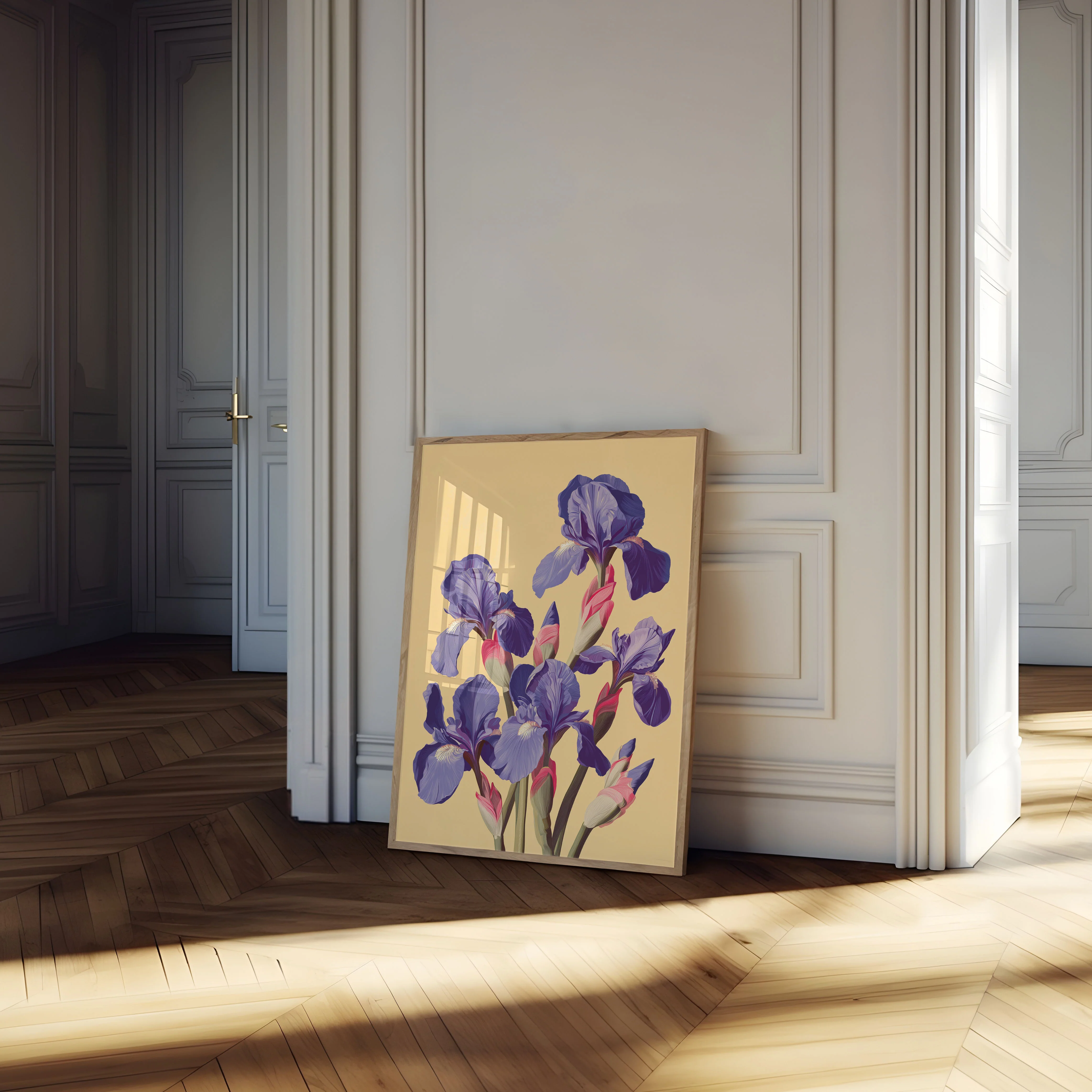 Vibrant Blue Iris Botanical Poster - Image 4