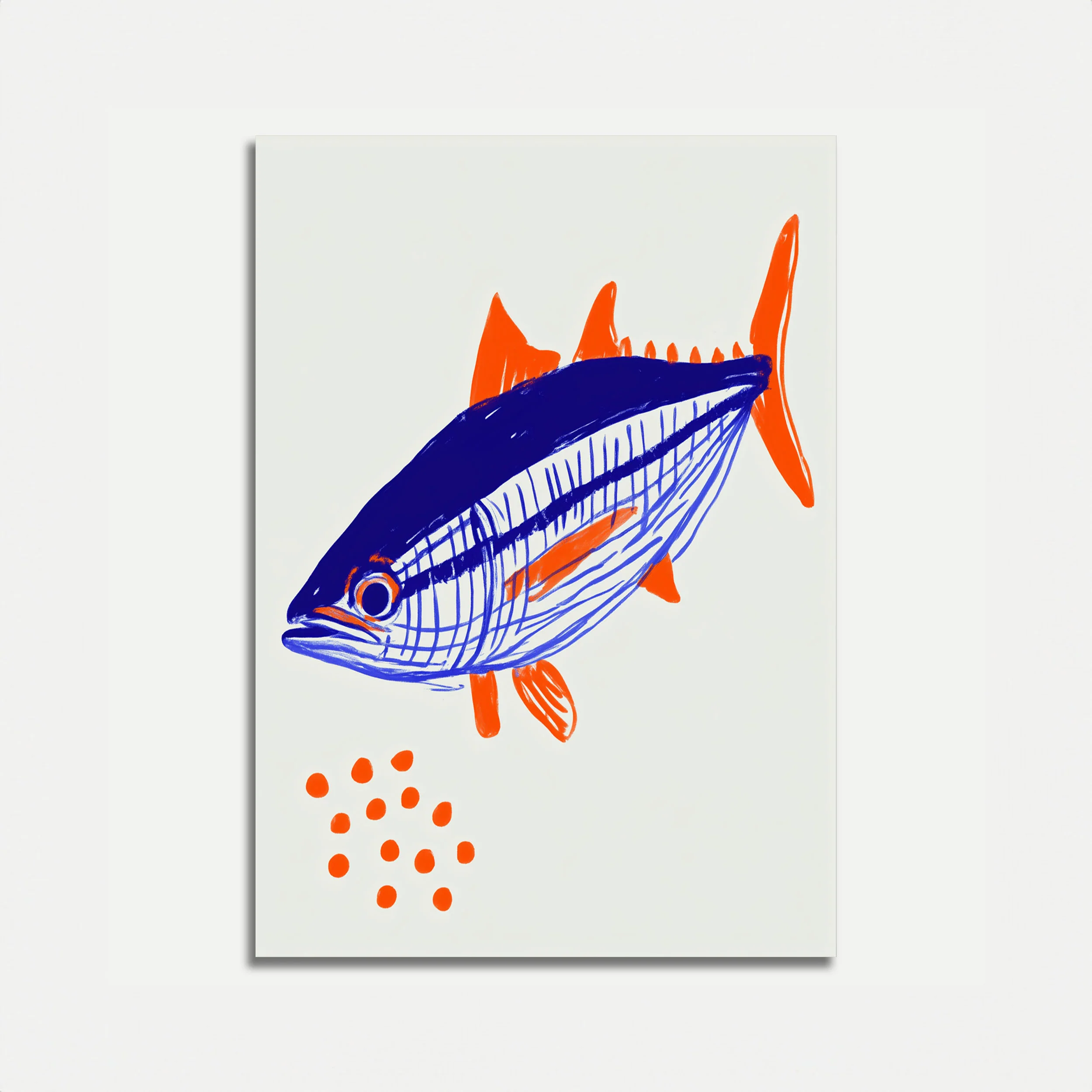Vibrant Blue Tuna Burst Poster