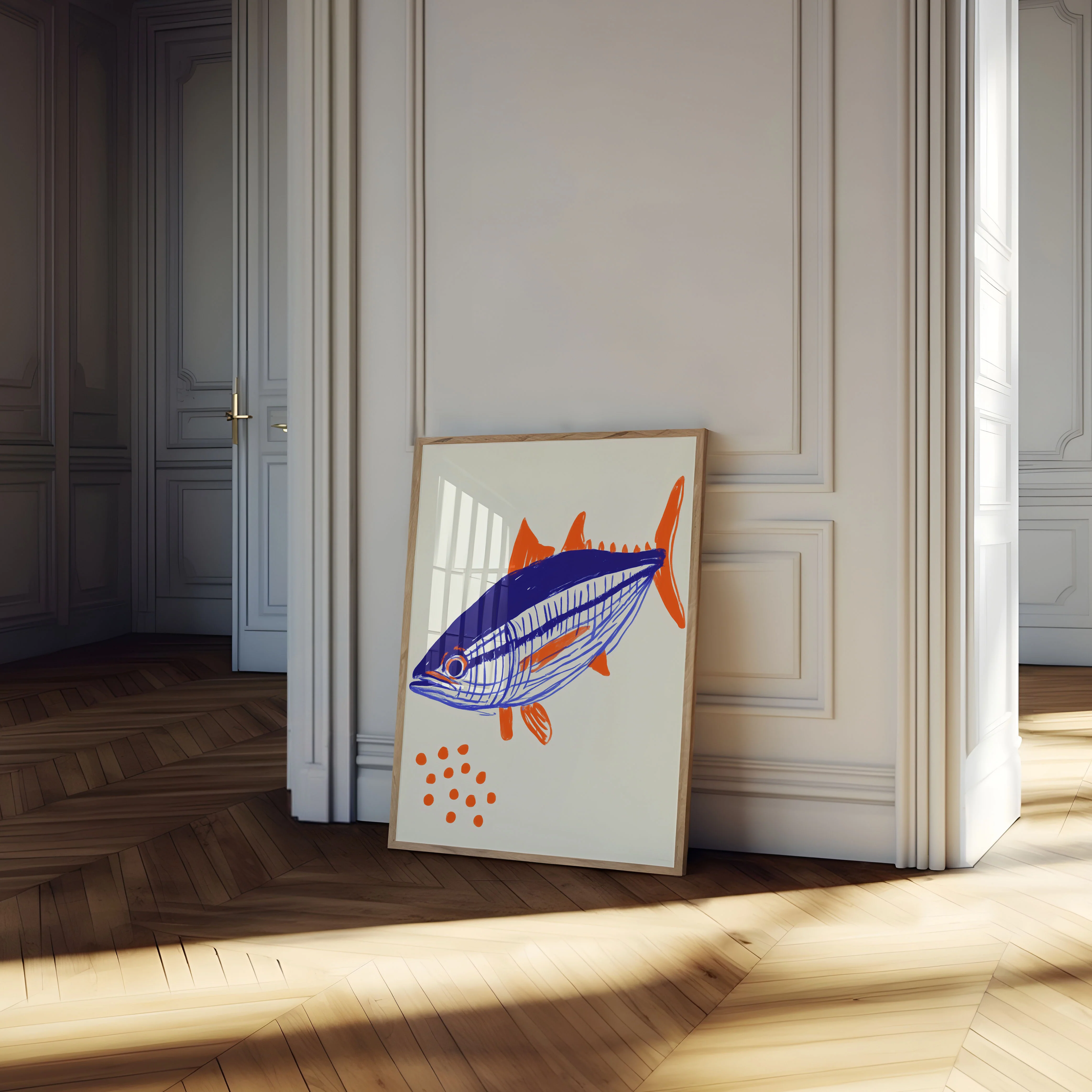 Vibrant Blue Tuna Burst Poster - Image 4