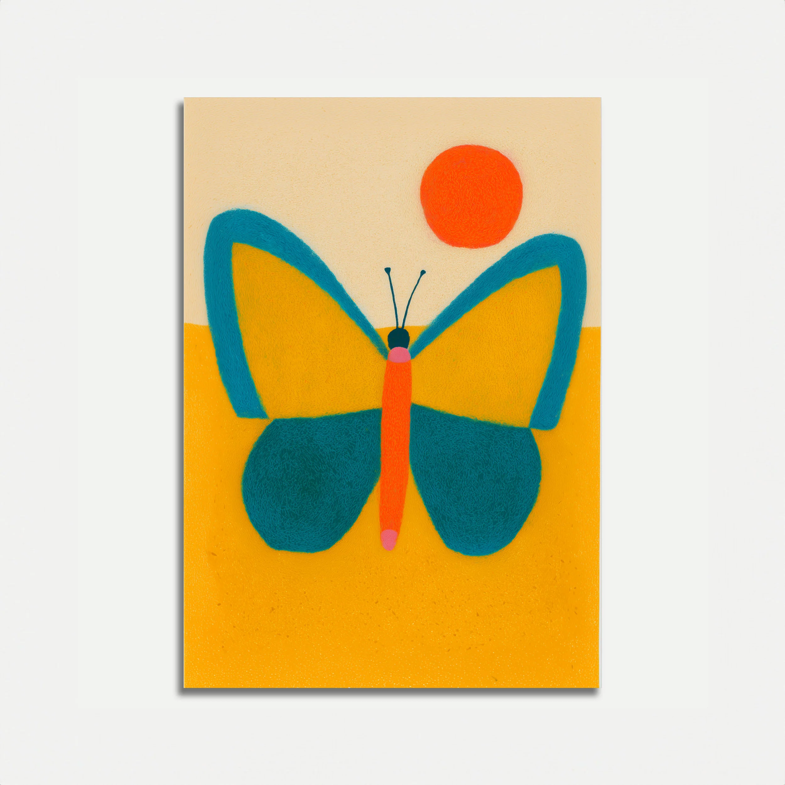 Vibrant Butterfly Sunset Poster