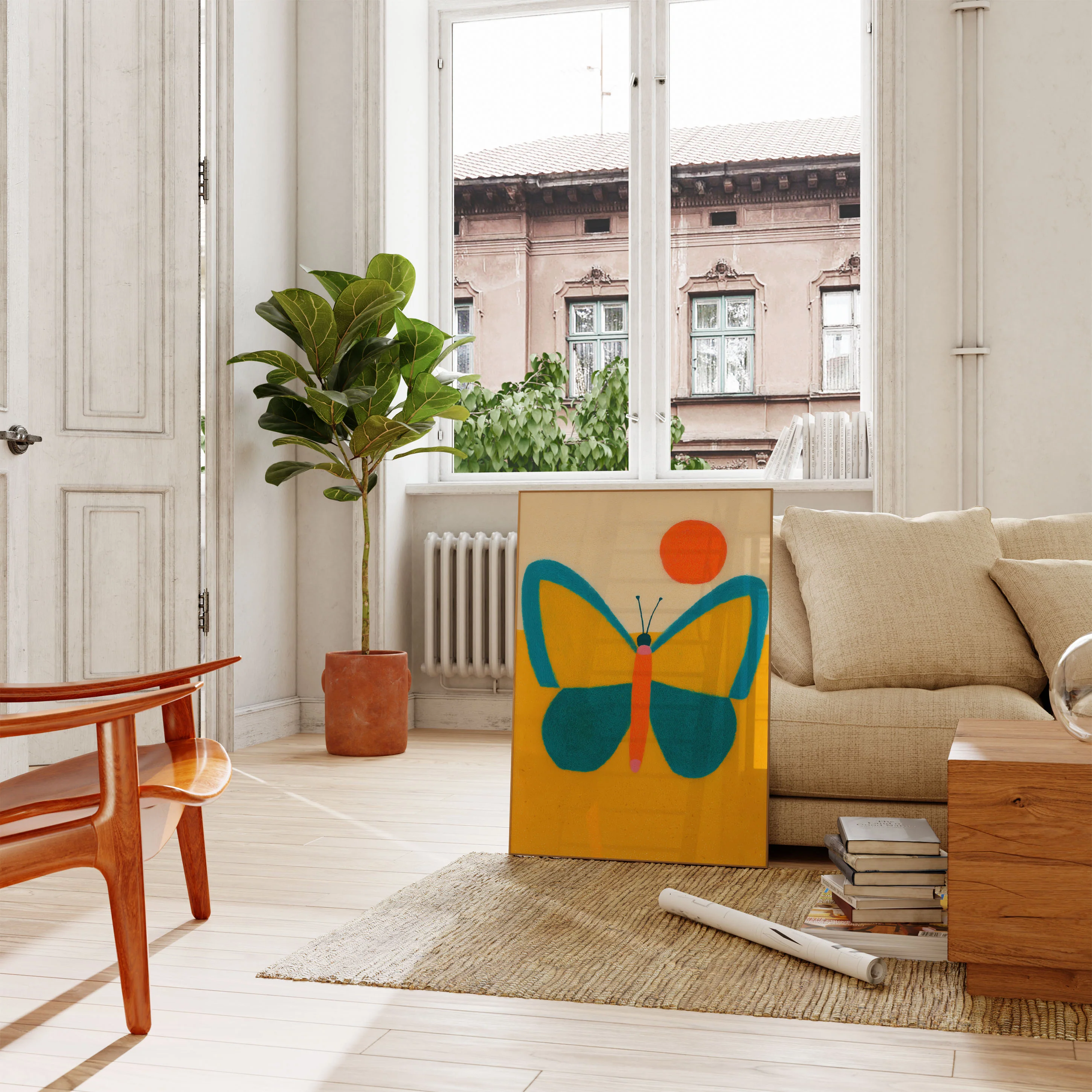 Vibrant Butterfly Sunset Poster - Image 2
