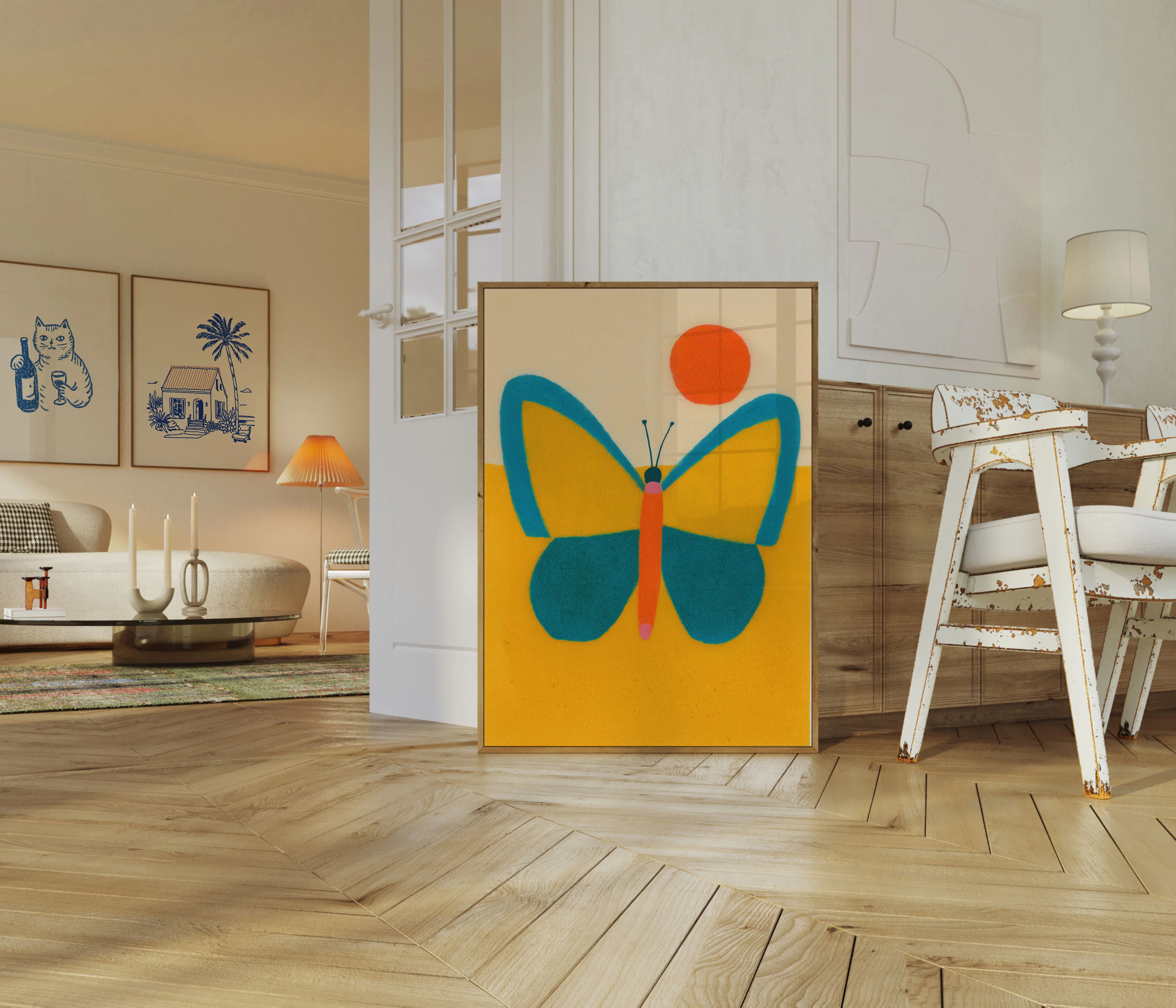 Vibrant Butterfly Sunset Poster - Image 5