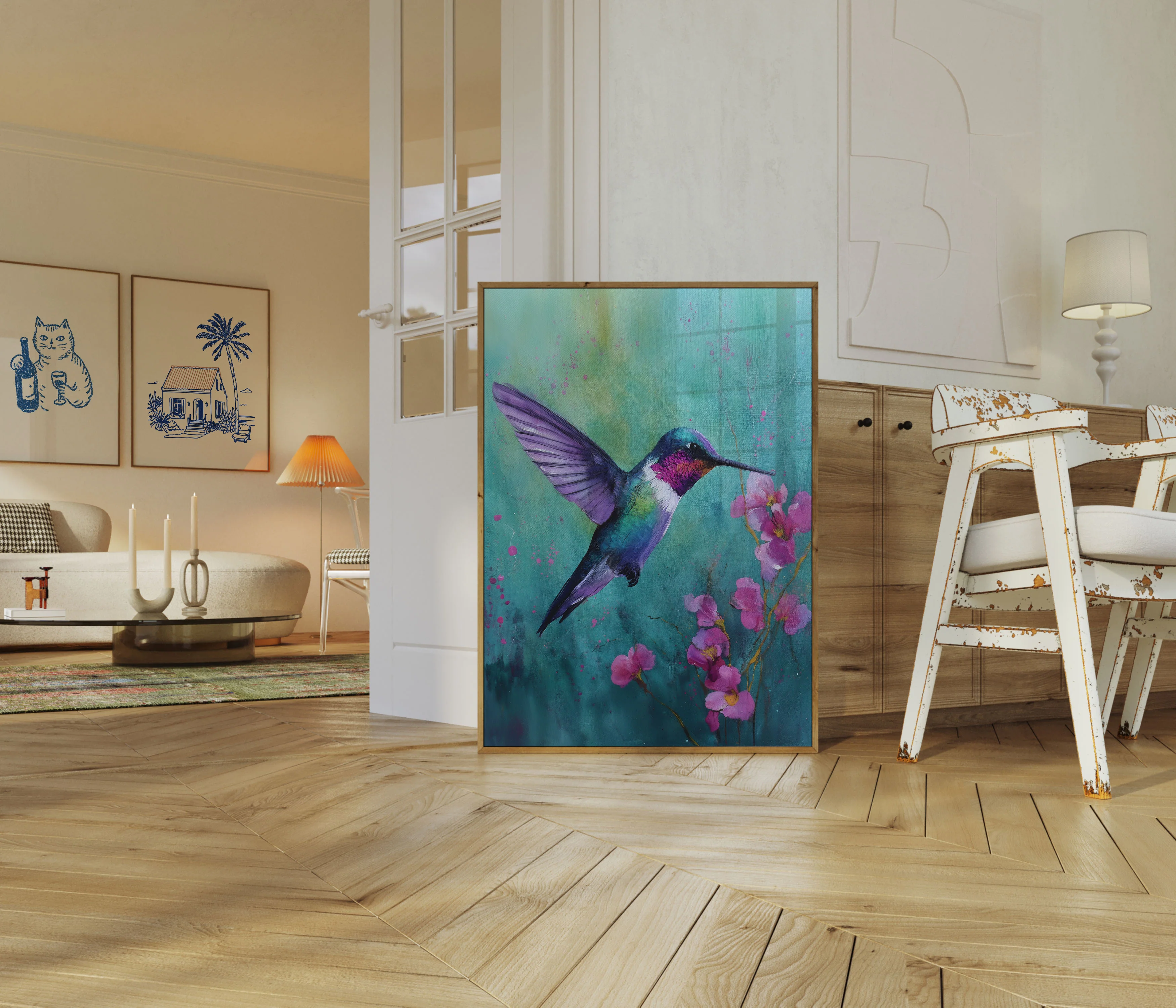 Vibrant Hummingbird Flight Poster - Image 5