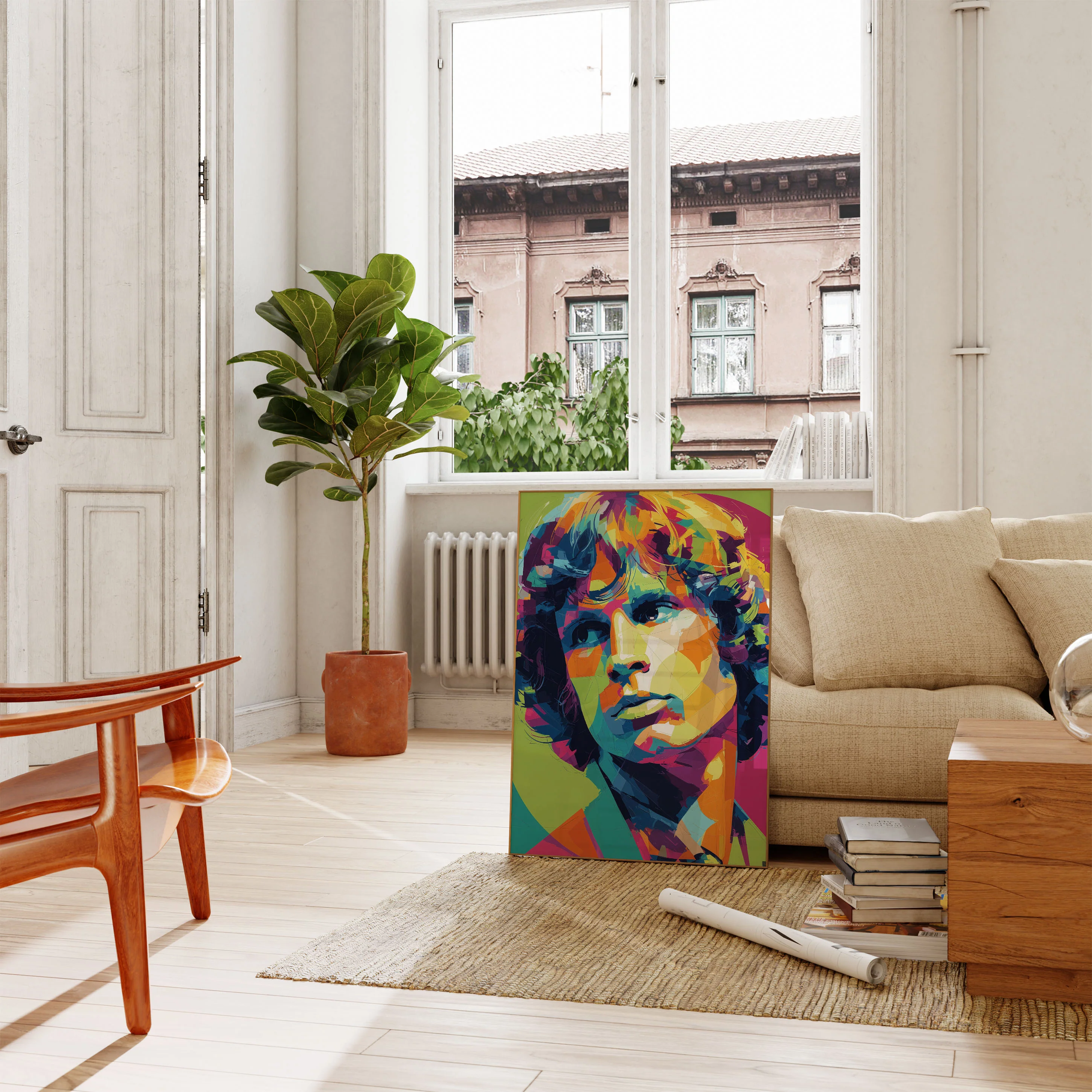 Vibrant Jim Morrison Rock Legend Poster - Image 2