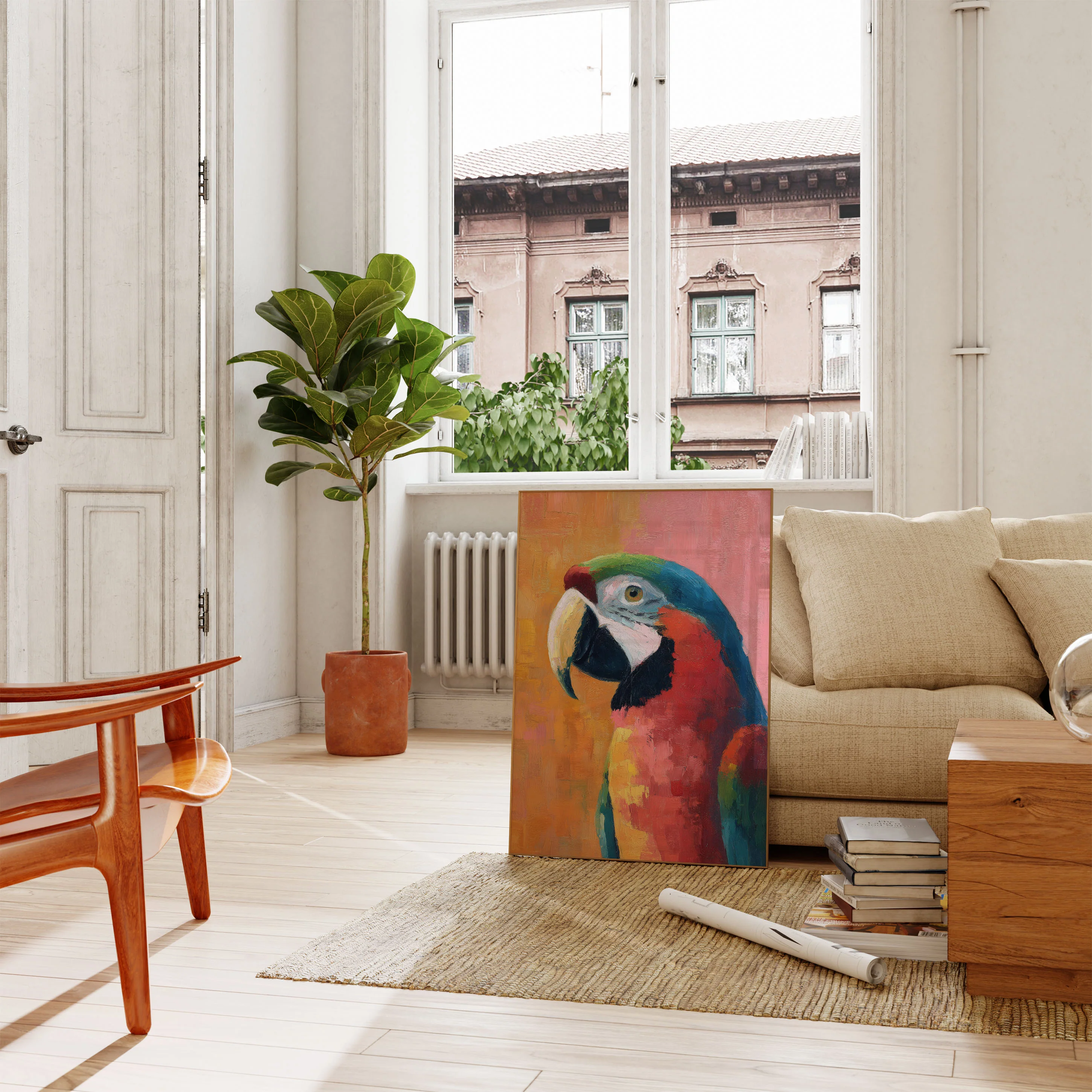 Vibrant Macaw Portrait Poster - Image 2