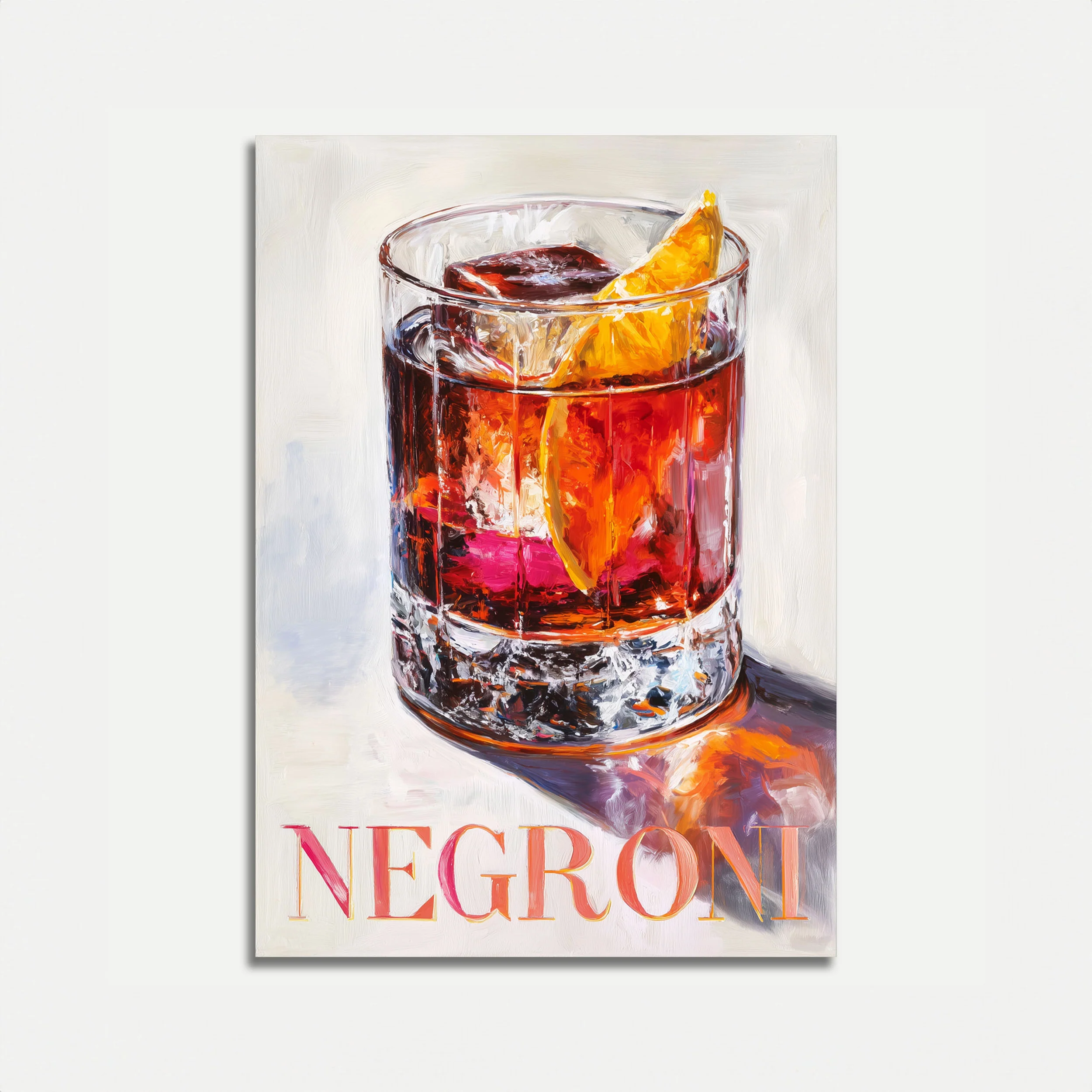 Vibrant Negroni Cocktail Poster