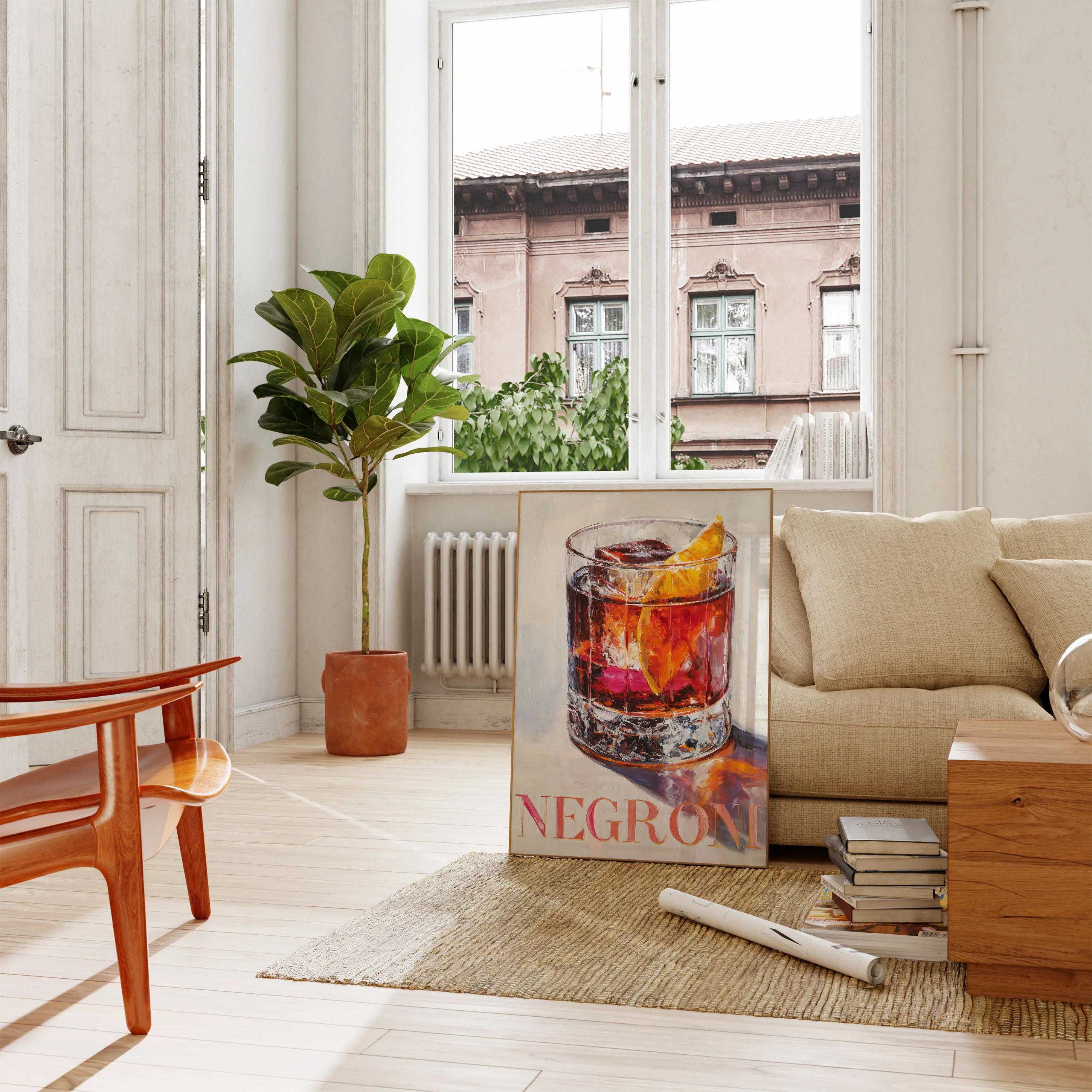 Vibrant Negroni Cocktail Poster - Image 2