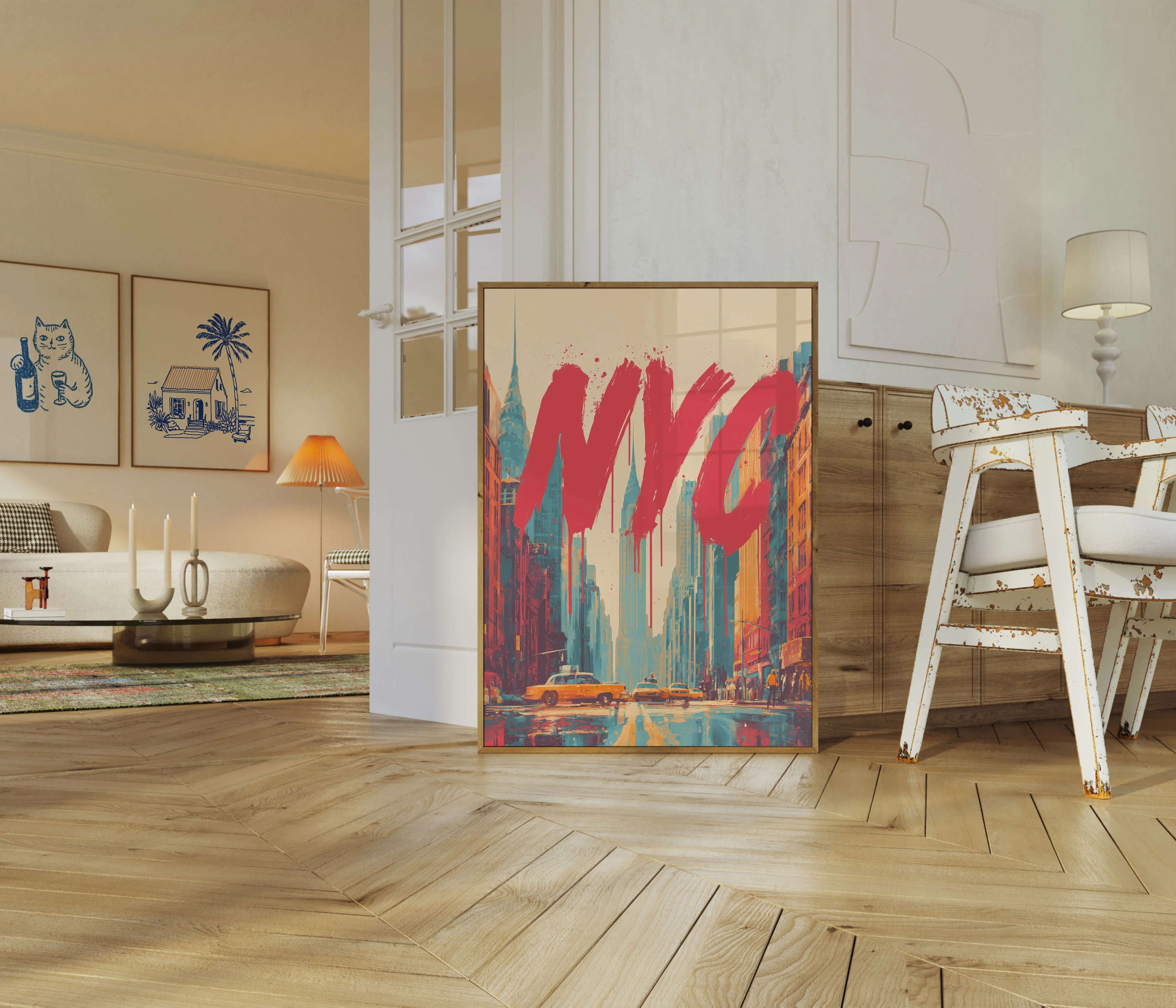 Vibrant NYC Urban Landscape Poster - Image 5
