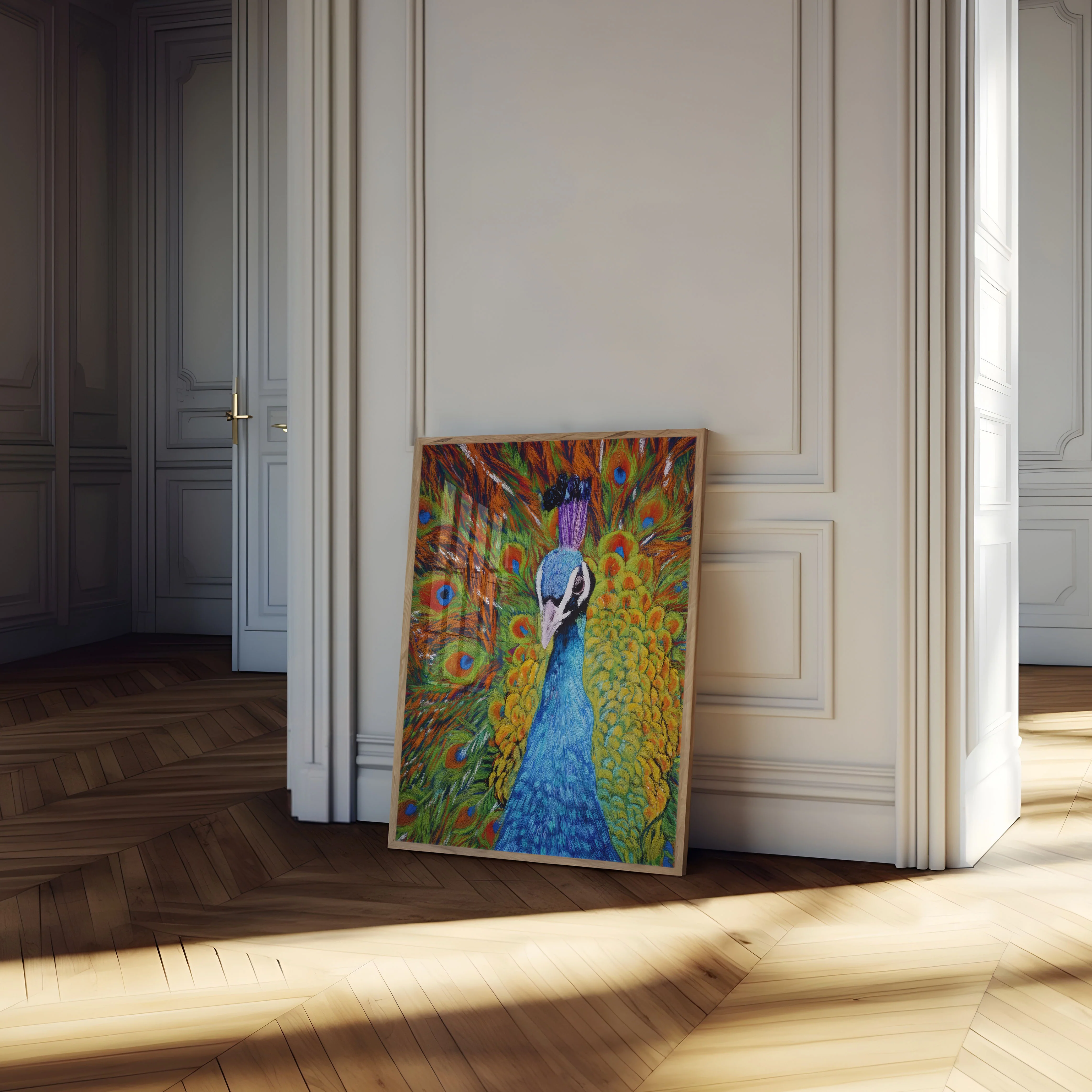 Vibrant Peacock Majesty Poster - Image 4