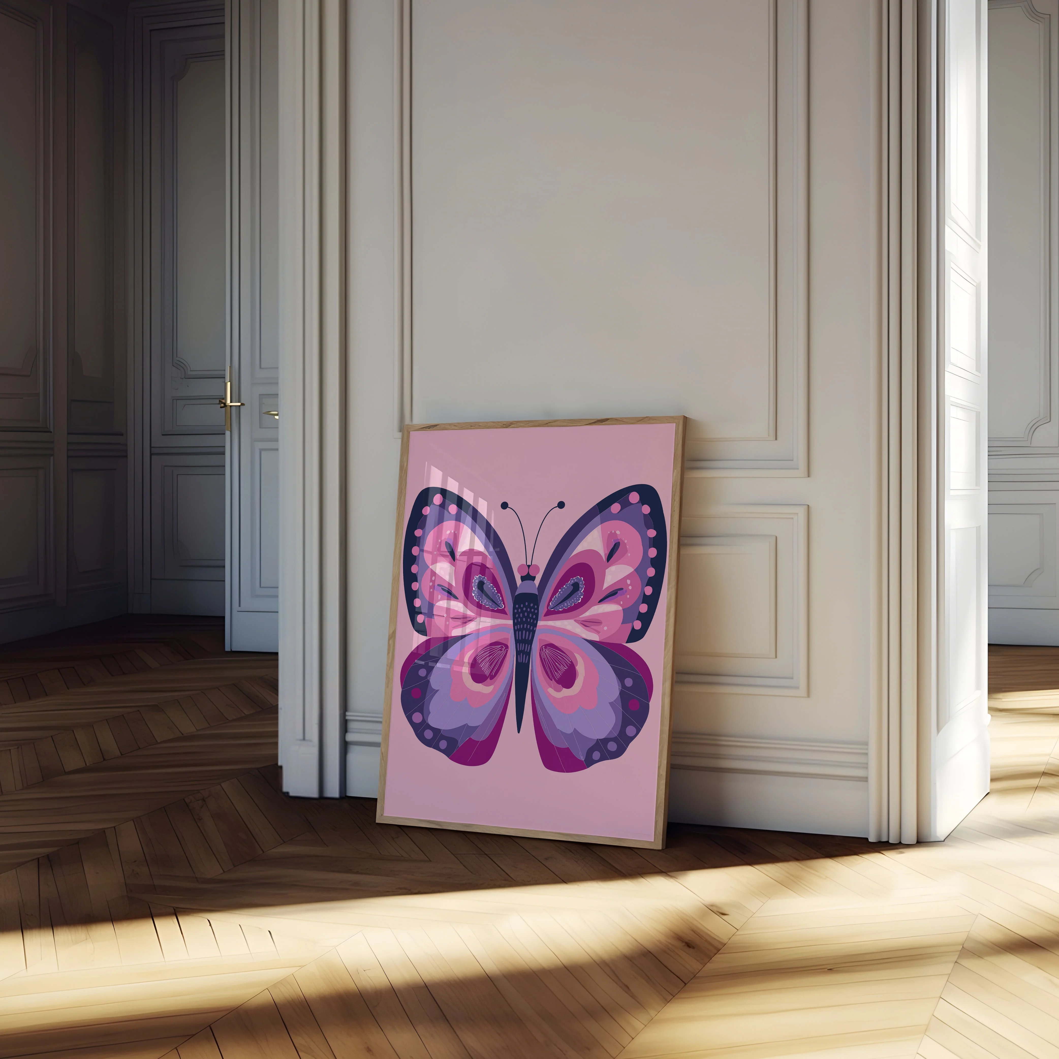 Vibrant Purple Butterfly Poster - Image 4